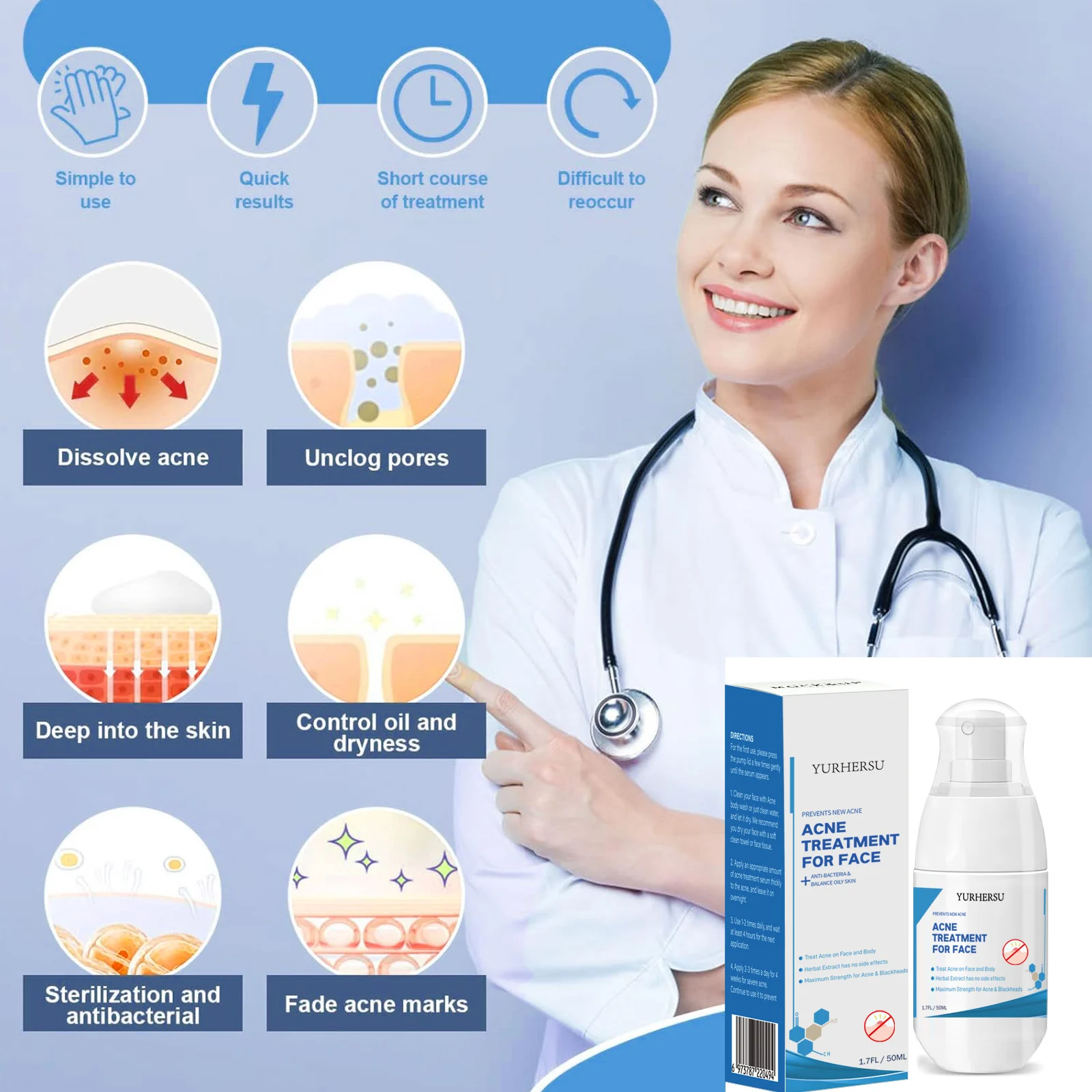 YURHERSU Acne Treatment Gel with Aloe and Tea Tree Oil for Face and Body 5 acne treatment gel spu747761117888 desc 5