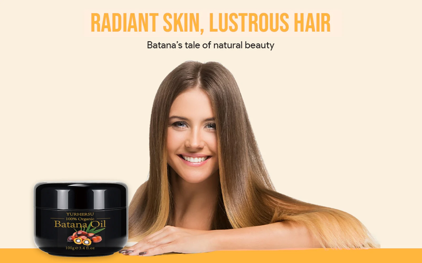 YURHERSU 100% Organic Batana Hair Oil for Growth, Moisture & Repair 1 batana hair oil spu760557239656 desc 1