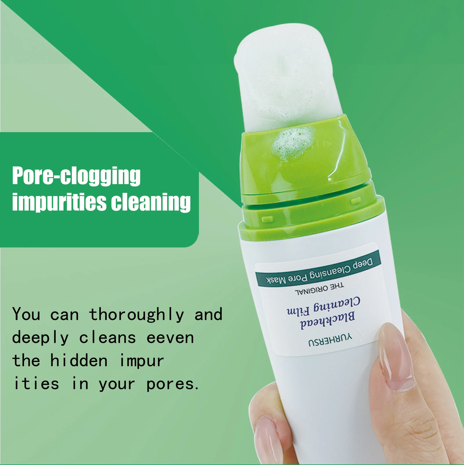 YURHERSU Blackhead Pore Cleansing Peel-Off Mask, Deep Cleansing Nose Strip, 60ml 3 blackhead pore cleansing mask spu801255535197 desc 3