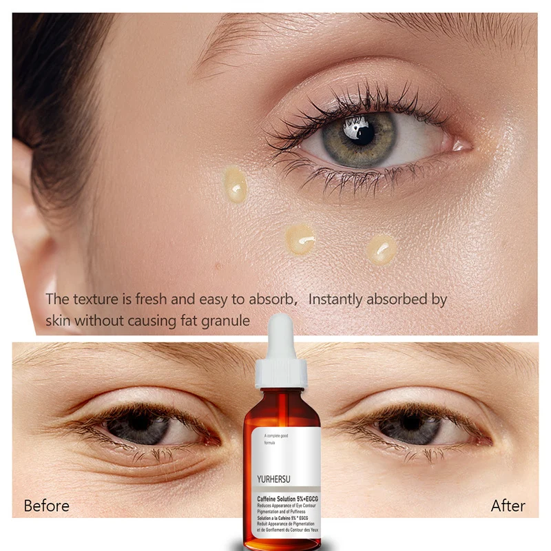 YURHERSU Caffeine Eye Serum 5% + EGCG, Reduces Dark Circles & Puffiness, 30ml 1 caffeine eye serum spu974068826334 desc 1