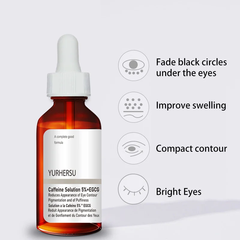 YURHERSU Caffeine Eye Serum 5% + EGCG, Reduces Dark Circles & Puffiness, 30ml 2 caffeine eye serum spu974068826334 desc 2