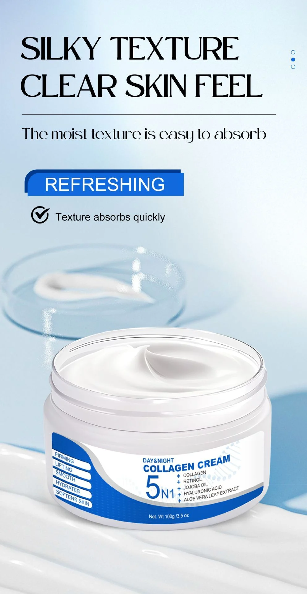 YURHERSU Collagen Cream with Retinol & Hyaluronic Acid for Firming & Hydration 10 collagen face cream spu957315549105 desc 10