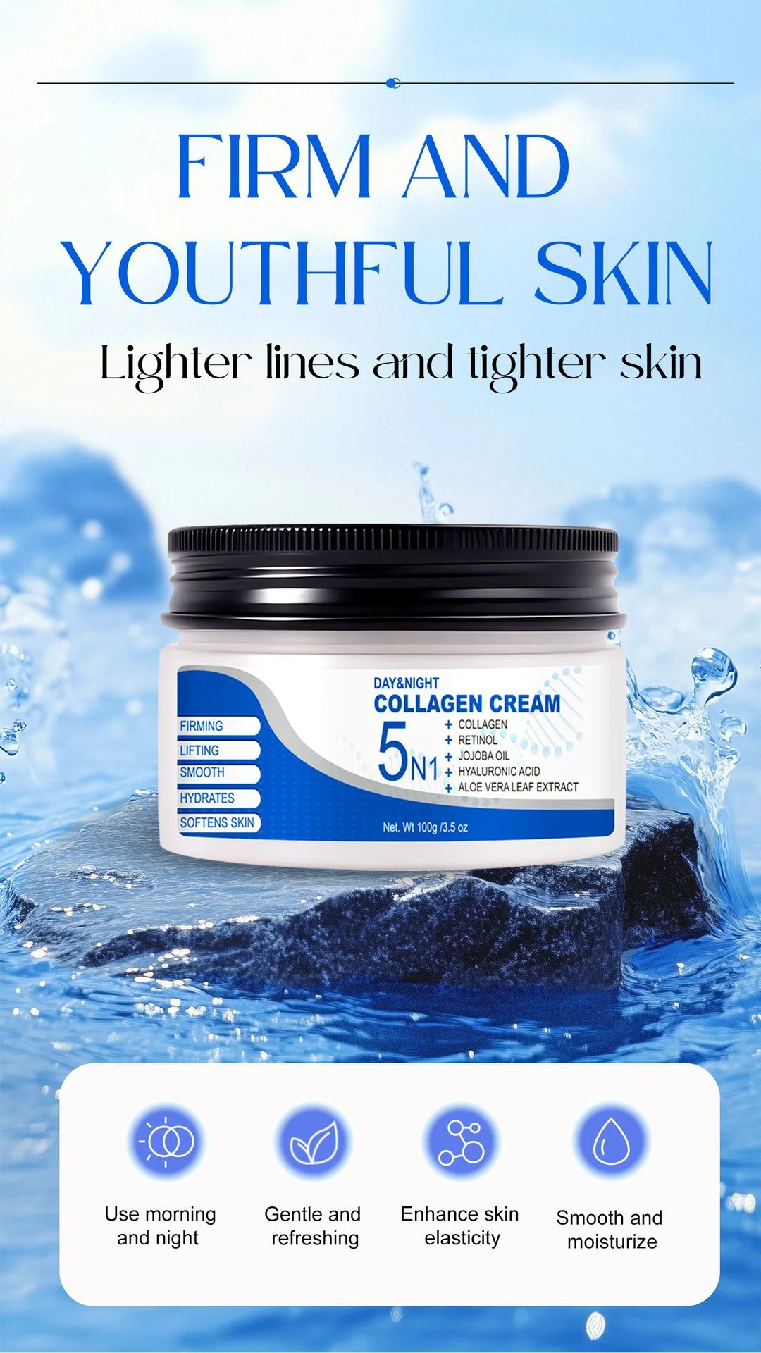 YURHERSU Collagen Cream with Retinol & Hyaluronic Acid for Firming & Hydration 9 collagen face cream spu957315549105 desc 9
