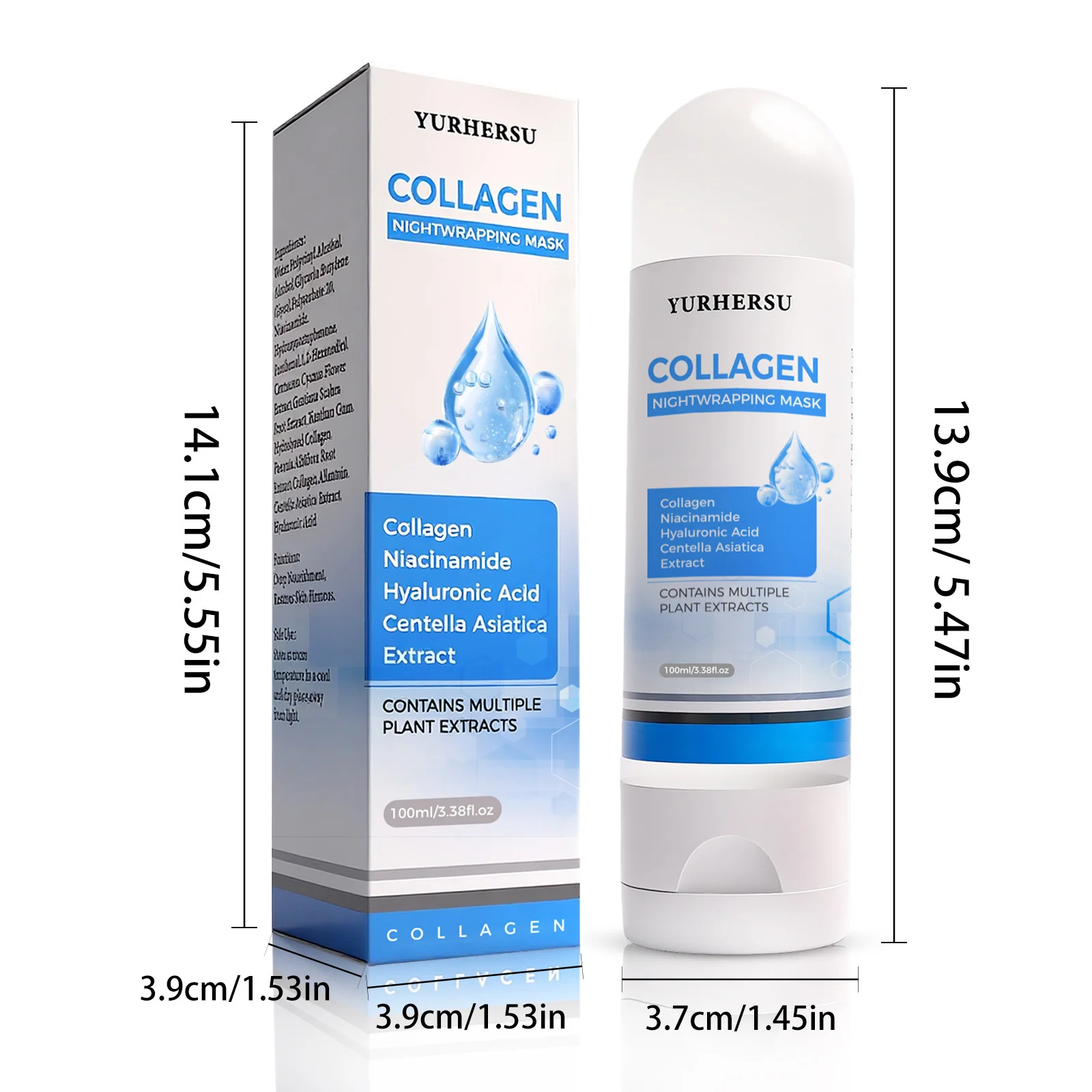 YURHERSU Collagen Peel-Off Night Mask for Firming, Hydrating & Brightening Skin 1 collagen peel off night mask spu987332363286 desc 1