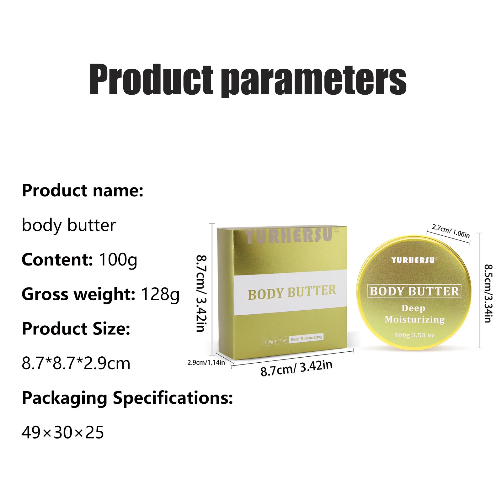 YURHERSU Deep Moisturizing Body Butter Cream for Dry Skin, Hydrating & Nourishing 1 deep moisturizing body butter spu827259067328 desc 1
