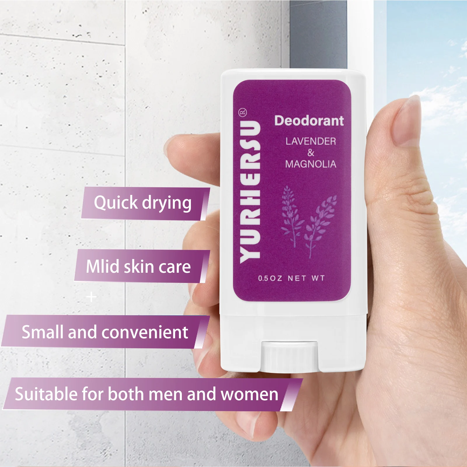 YURHERSU Long-Lasting Deodorant Stick, Lavender & Magnolia Scent, Gentle Odor Control 4 deodorant stick spu969046807249 desc 4