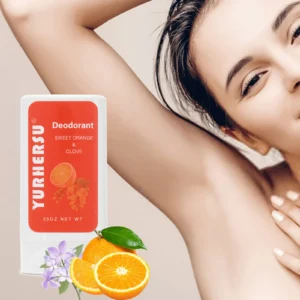 YURHERSU Sweet Orange & Clove Deodorant Stick, Long-Lasting Freshness, 0.5 oz