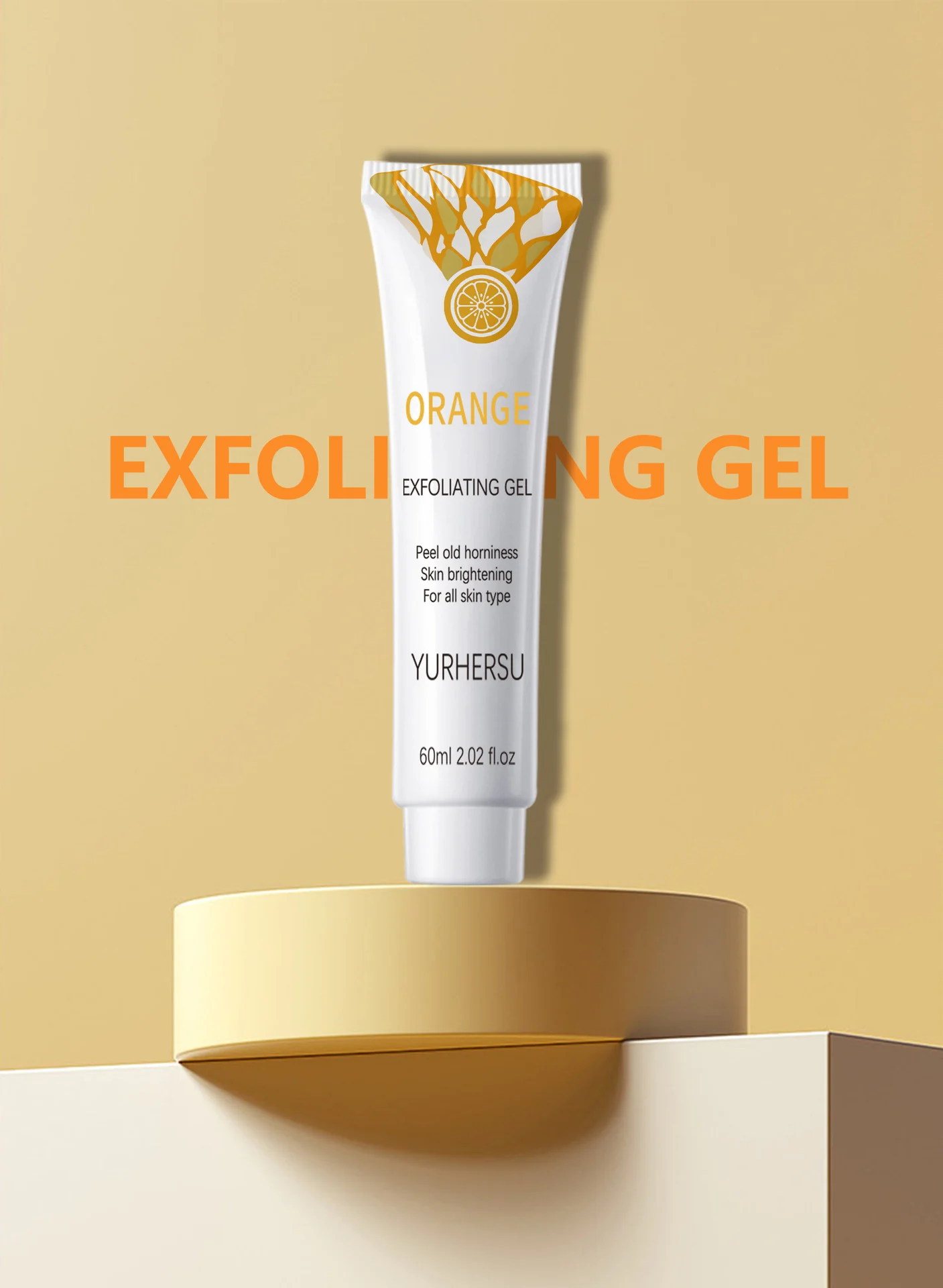 YURHERSU Orange Exfoliating Gel Deep Cleansing Face Body Scrub for All Skin Types 1 exfoliating gel scrub spu974005981614 desc 1