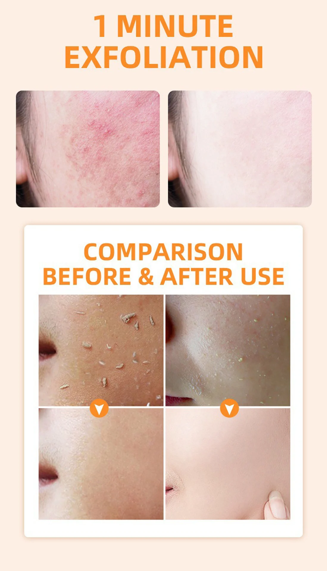 YURHERSU Orange Exfoliating Gel Deep Cleansing Face Body Scrub for All Skin Types 2 exfoliating gel scrub spu974005981614 desc 2