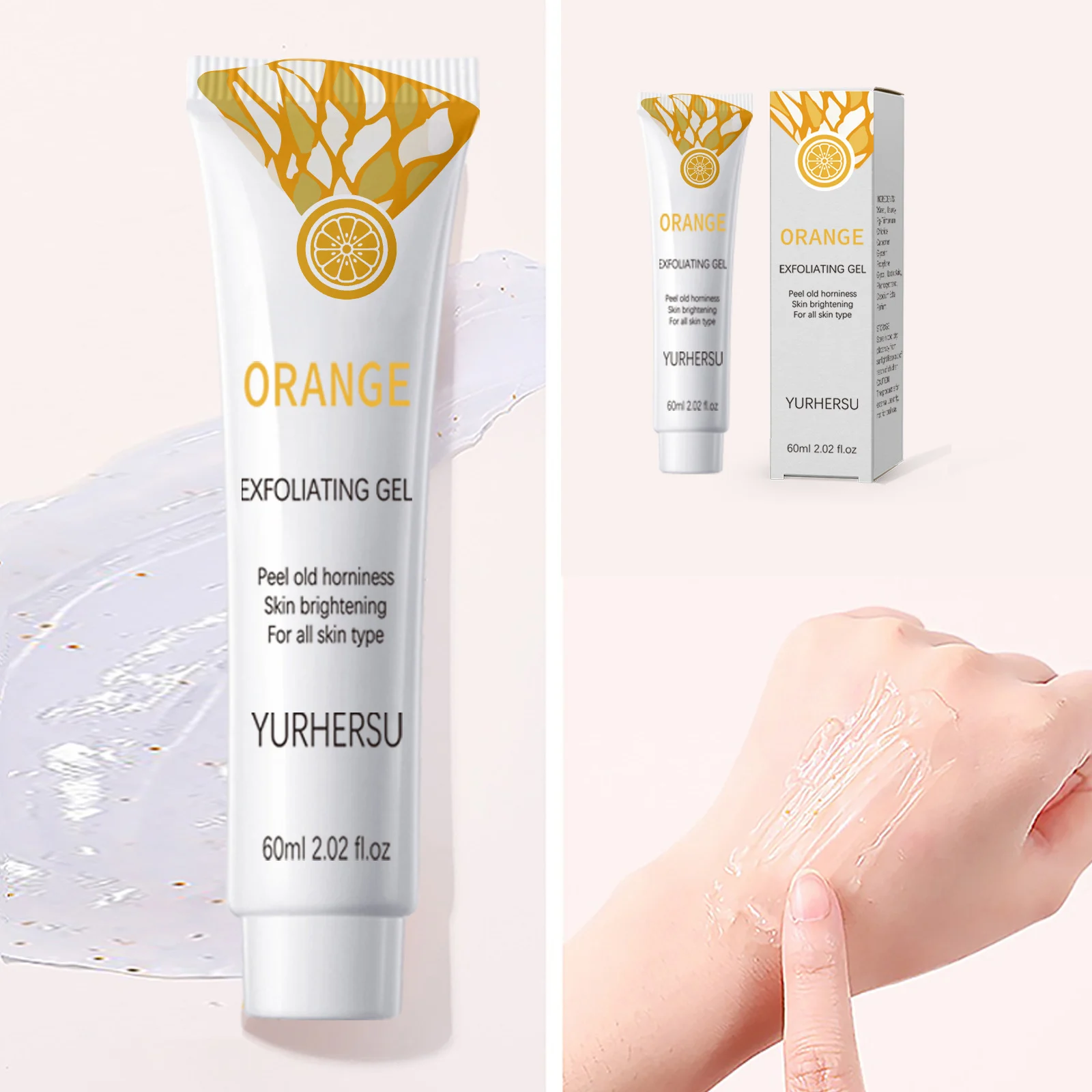YURHERSU Orange Exfoliating Gel Deep Cleansing Face Body Scrub for All Skin Types 4 exfoliating gel scrub spu974005981614 desc 4