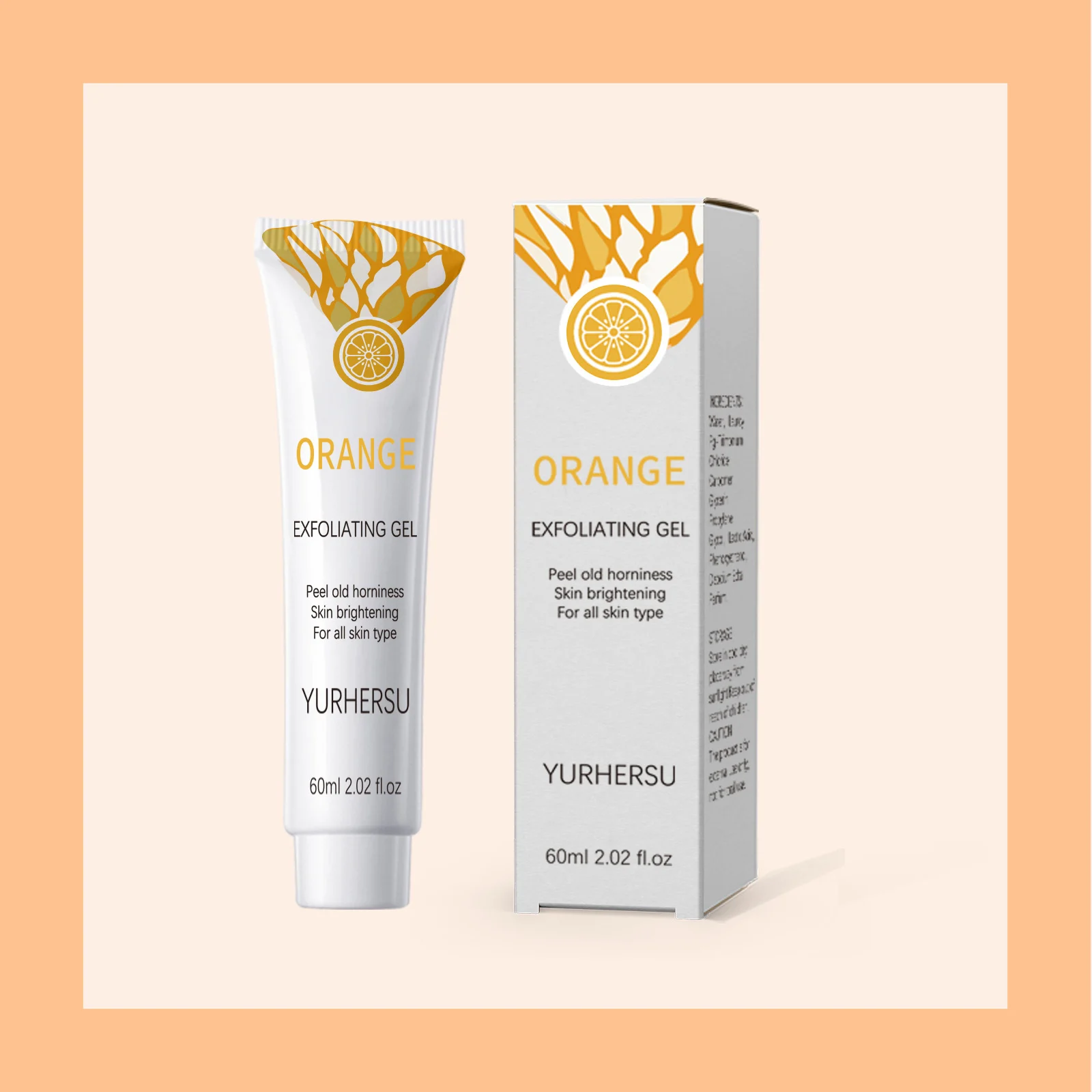 YURHERSU Orange Exfoliating Gel Deep Cleansing Face Body Scrub for All Skin Types 8 exfoliating gel scrub spu974005981614 desc 8