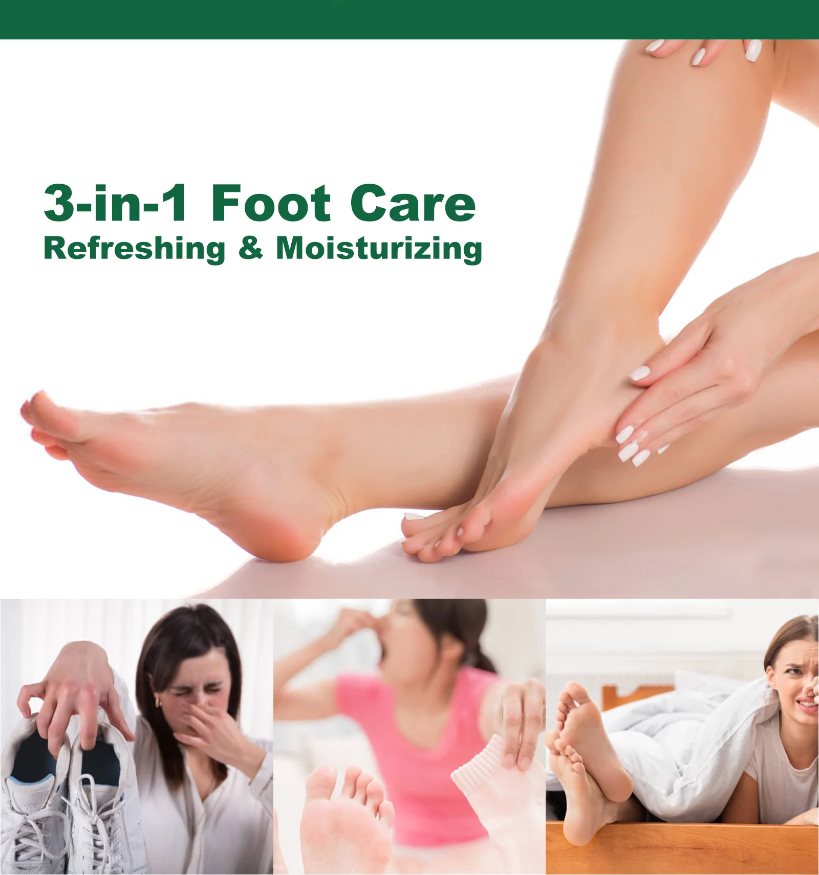 YURHERSU 3-in-1 Foot Care Set - Plant-Based Deodorizing Spray, Wash & Powder 4 foot care spray set spu952538946088 desc 4