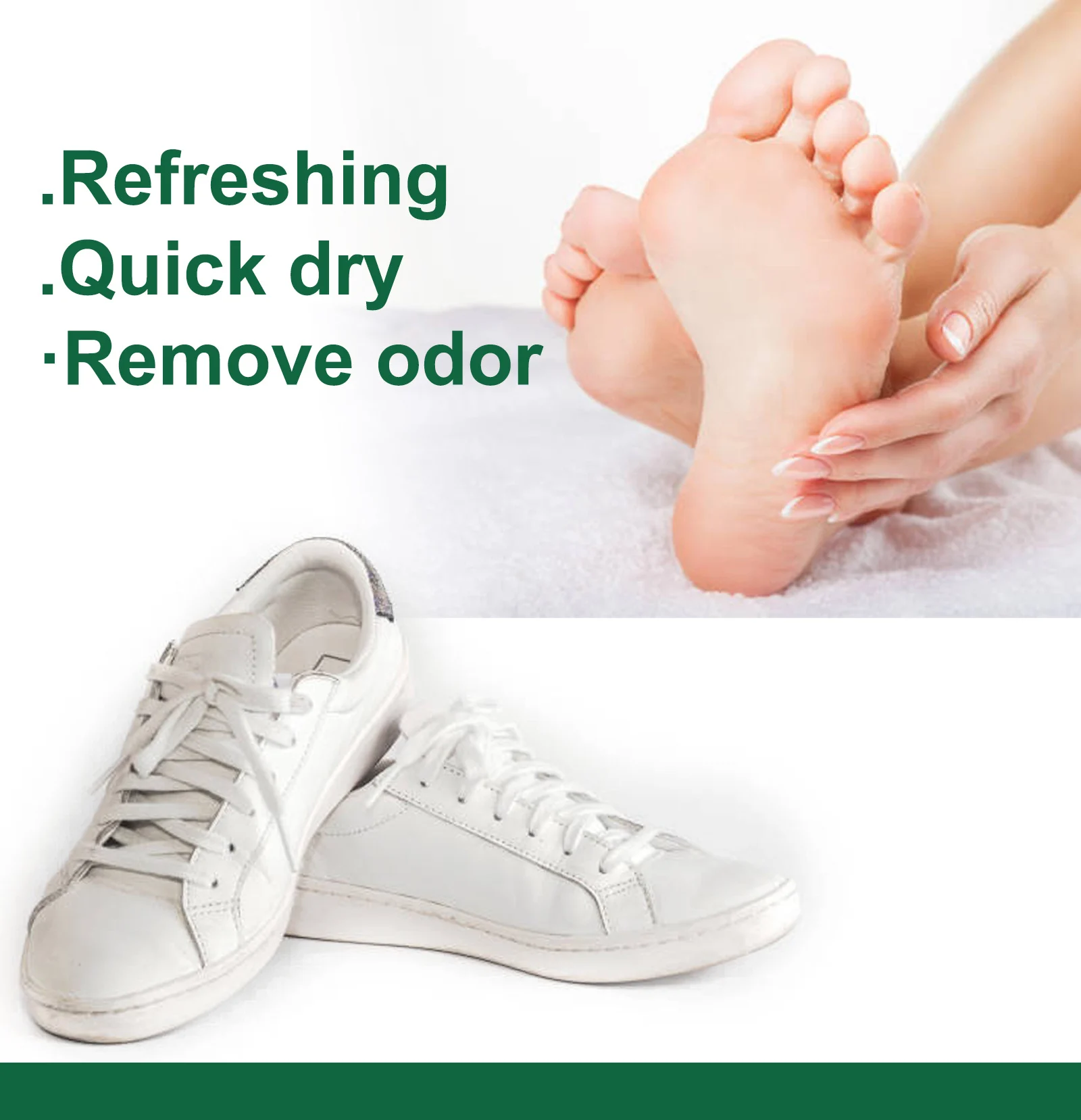 YURHERSU 3-in-1 Foot Care Set - Plant-Based Deodorizing Spray, Wash & Powder 5 foot care spray set spu952538946088 desc 5