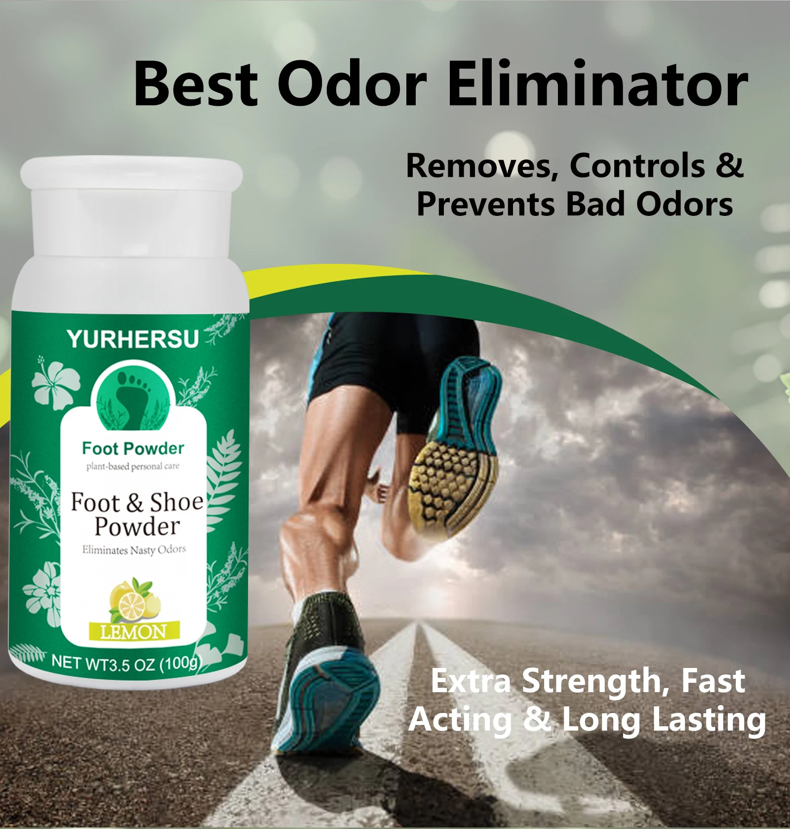 YURHERSU 3-in-1 Foot Care Set - Plant-Based Deodorizing Spray, Wash & Powder 8 foot care spray set spu952538946088 desc 8