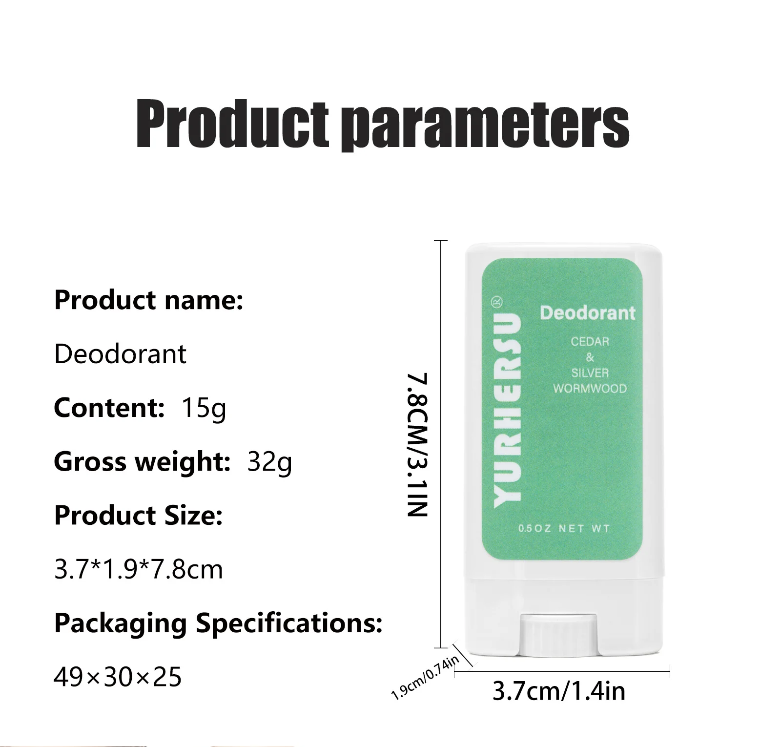 YURHERSU Gold Foil Deodorant Stick - Fresh, Long-Lasting Odor Control & Portable 3 gold foil deodorant stick spu969043243370 desc 3