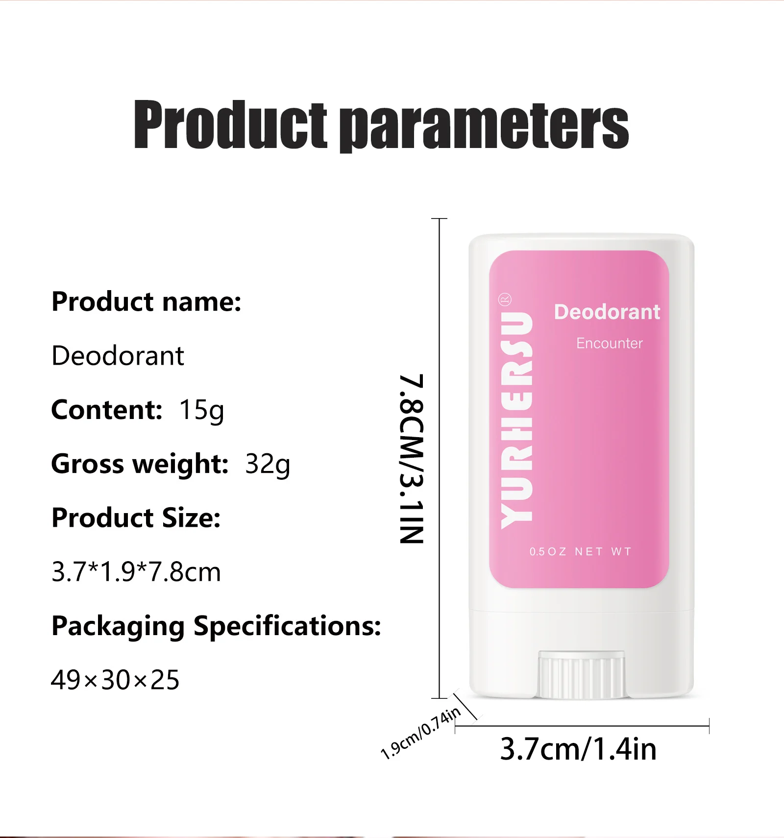 YURHERSU Gold Foil Deodorant Stick - Fresh, Long-Lasting Odor Control & Portable 5 gold foil deodorant stick spu969043243370 desc 5