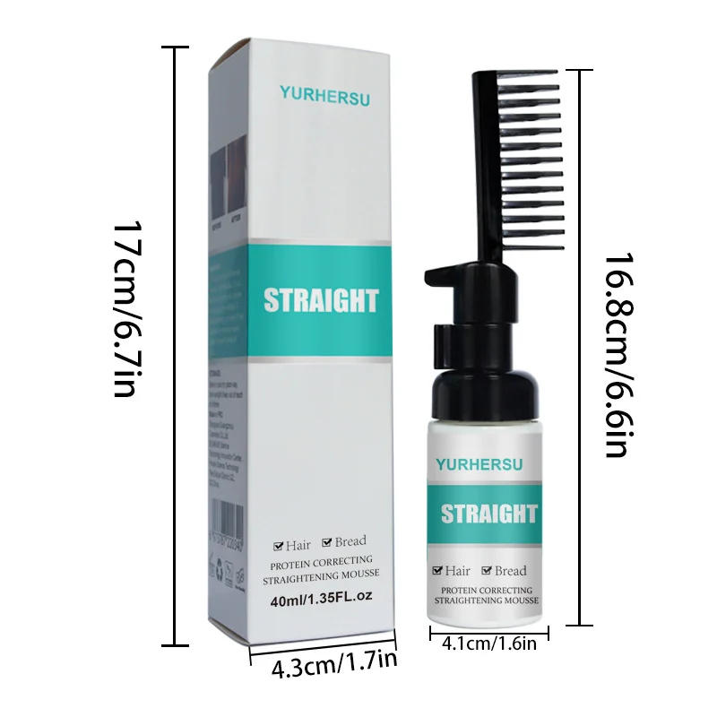 YURHERSU Protein Correcting Hair Straightening Mousse - Frizz Control & Repair 2 hair straightening mousse spu743663653846 desc 2