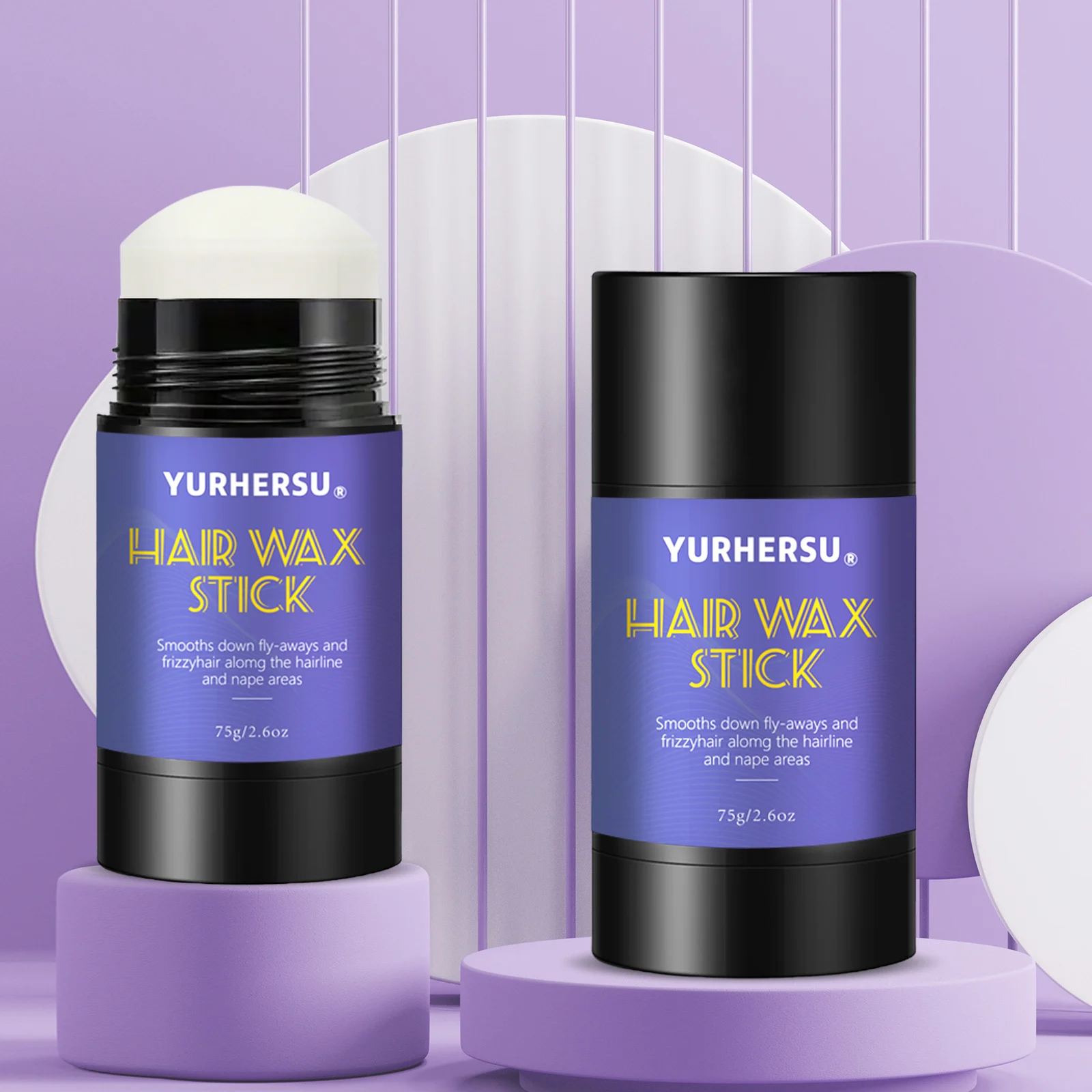 YURHERSU Hair Wax Stick for Men, Long-Lasting Hold, Controls Frizz & Flyaways, 75g 11 hair wax stick spu848347477300 desc 11