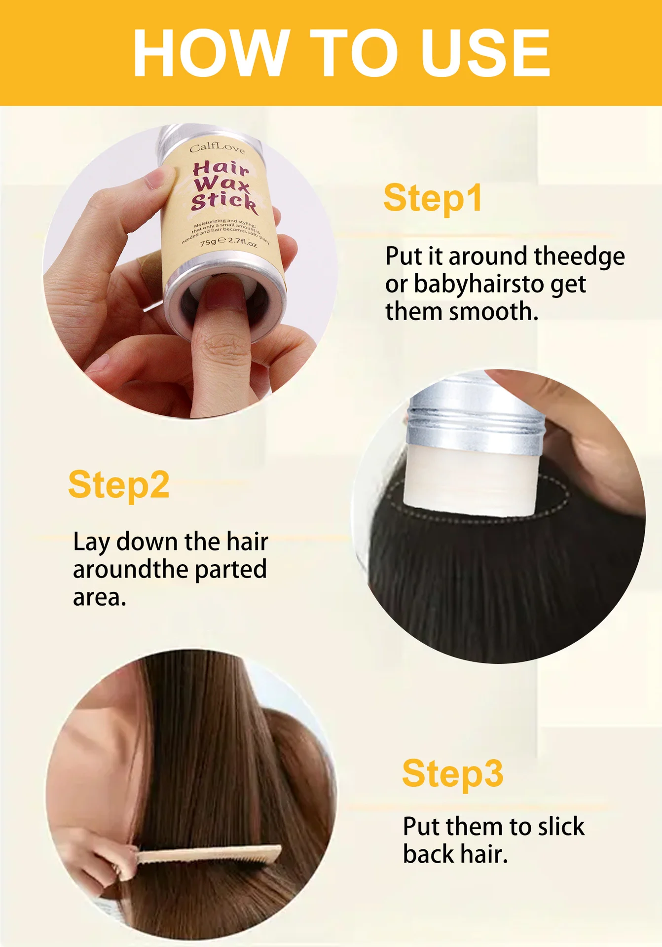 YURHERSU Hair Wax Stick for Flyaways, Frizz Control & Long-Lasting Styling 3 hair wax stick spu959062717592 desc 3