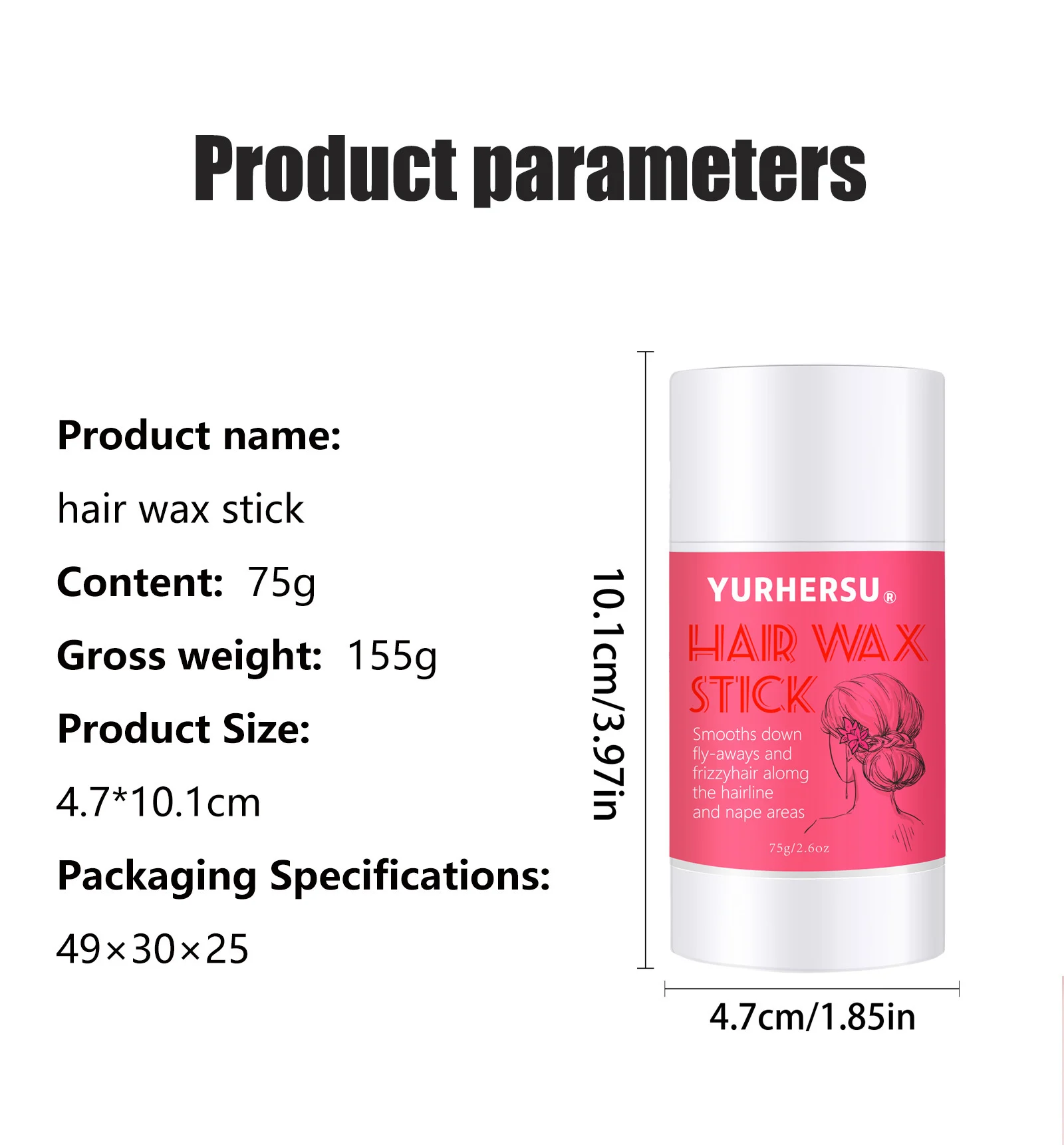YURHERSU Hair Wax Stick for Men and Women Smooths Flyaways and Frizzy Hair 1 hair wax stick spu969336439184 desc 1