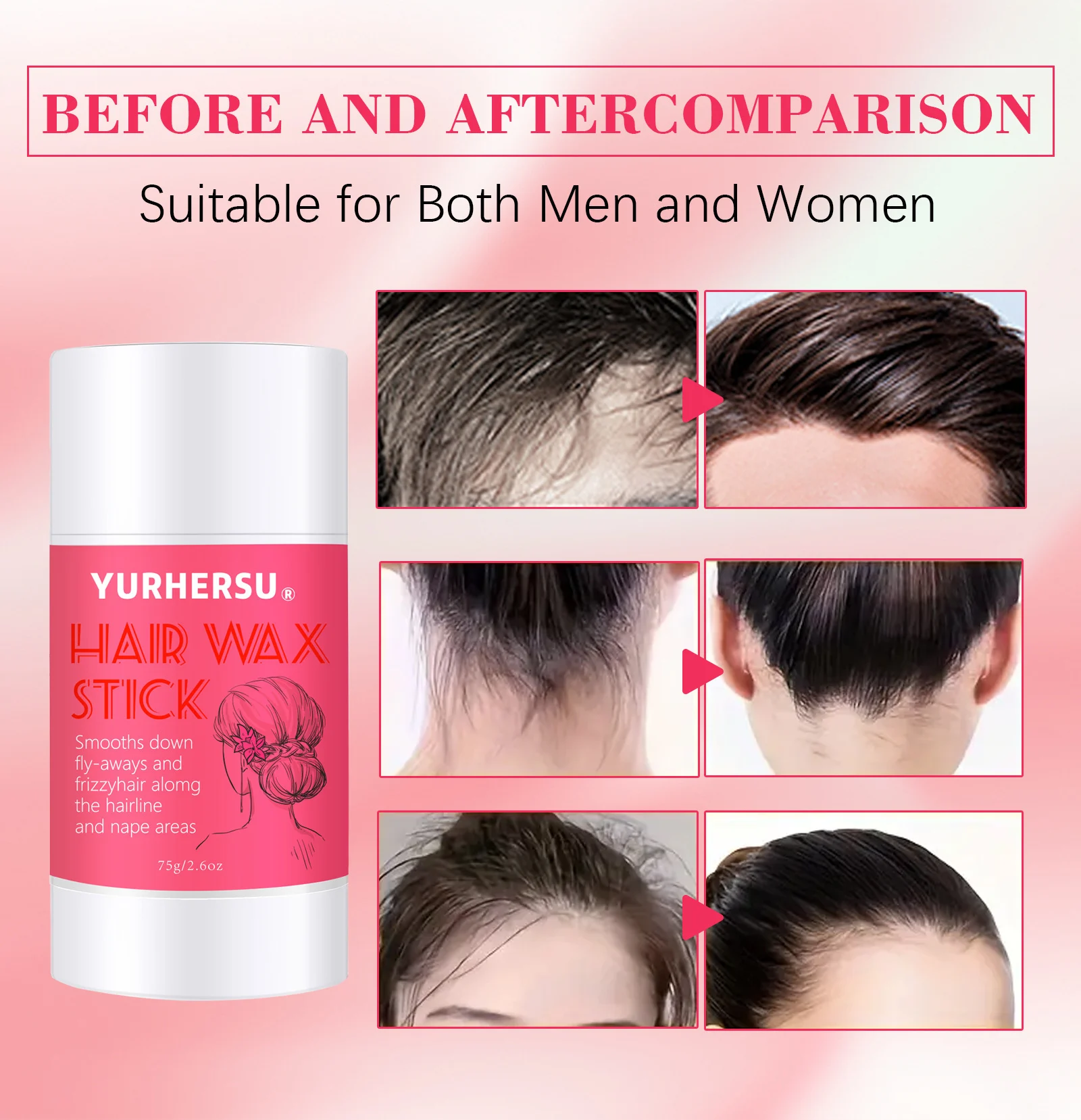 YURHERSU Hair Wax Stick for Men and Women Smooths Flyaways and Frizzy Hair 7 hair wax stick spu969336439184 desc 7