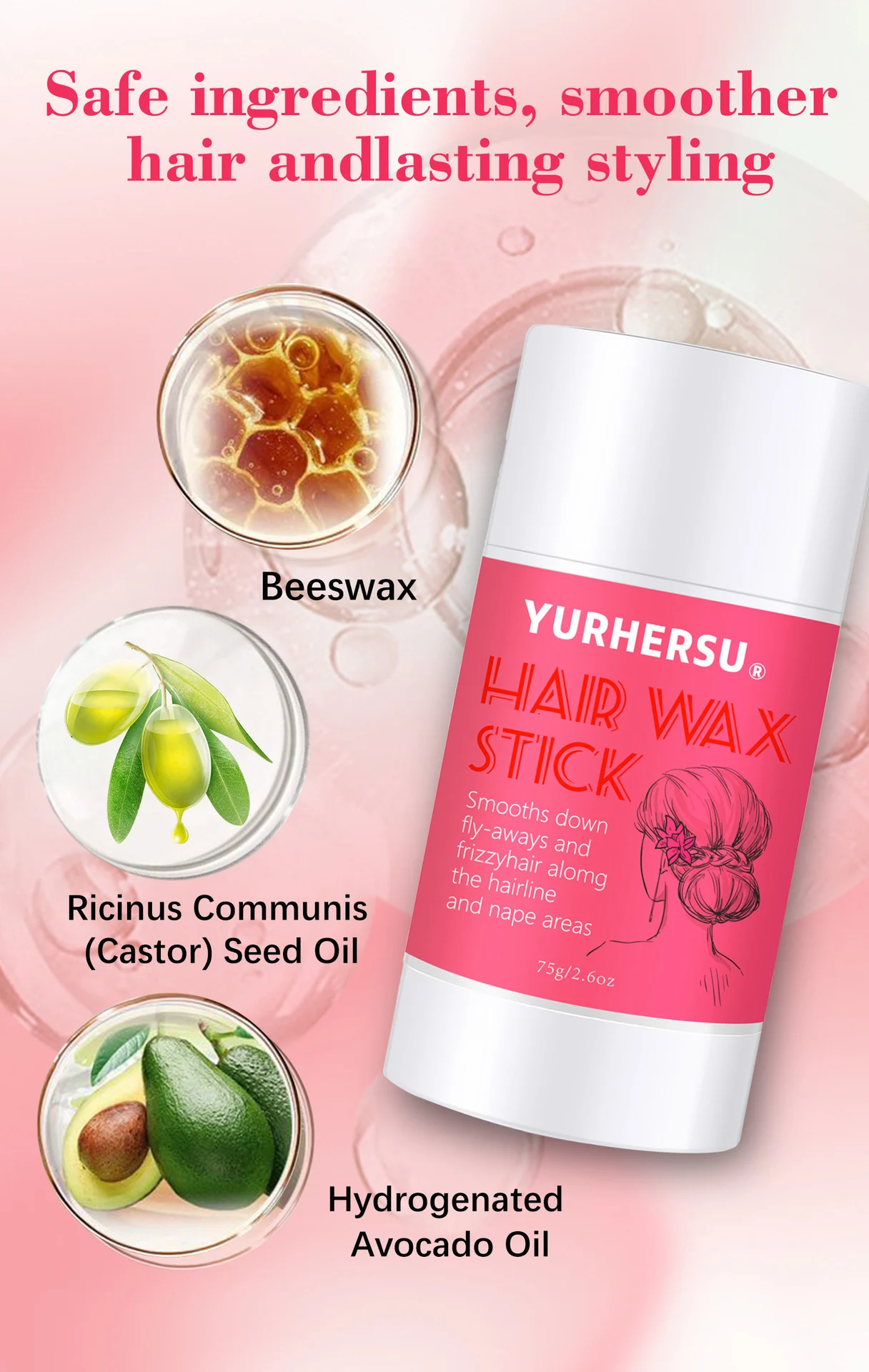 YURHERSU Hair Wax Stick for Men and Women Smooths Flyaways and Frizzy Hair 8 hair wax stick spu969336439184 desc 8