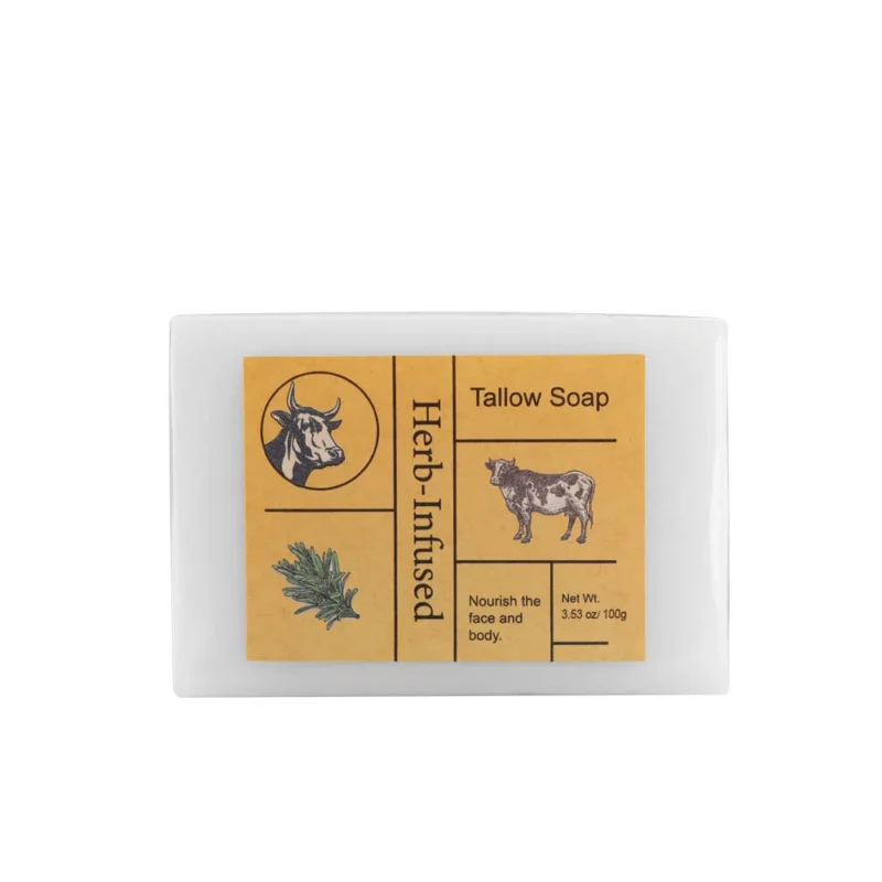YURHERSU Herb-Infused Tallow Soap for Face and Body, Deeply Hydrating & Nourishing, 100g