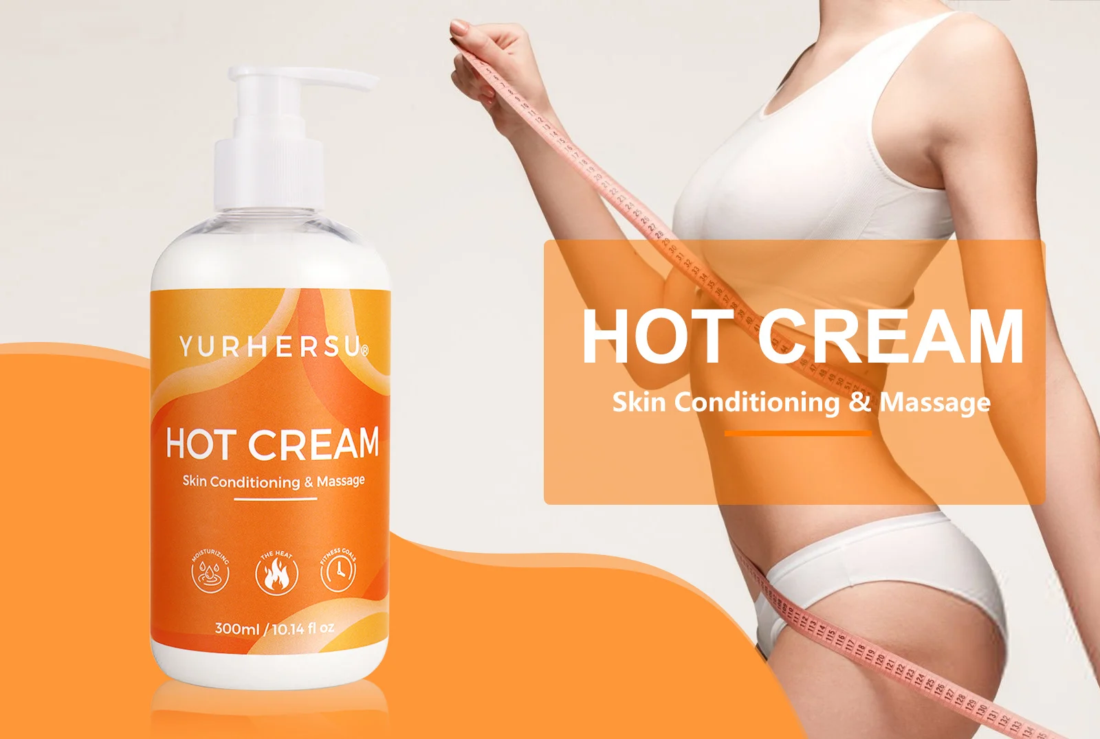 YURHERSU Hot Cream Body Heating & Firming Massage Cream for Slimming & Skin Toning 3 hot body heating massage cream spu900135250432 desc 3