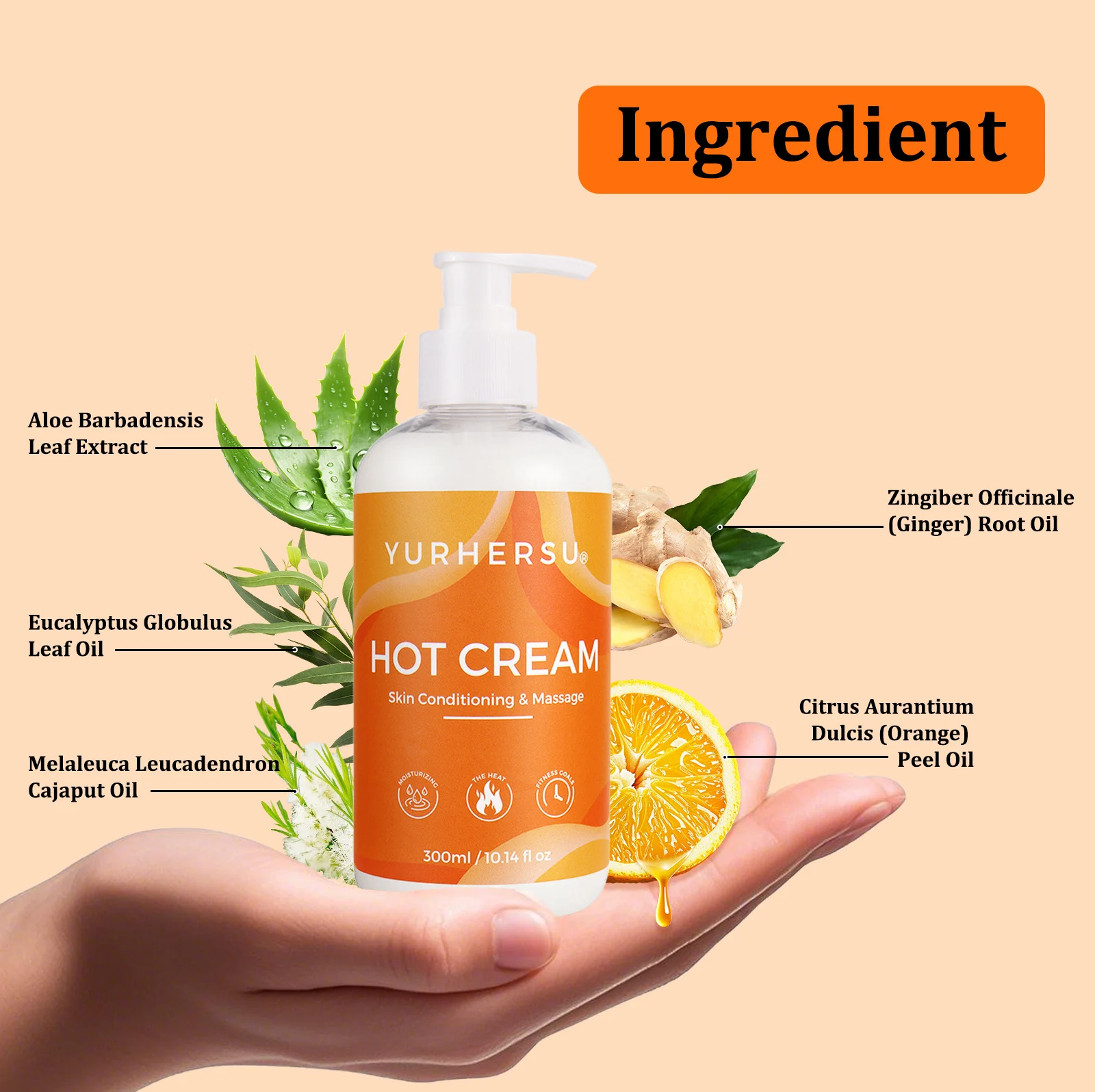 YURHERSU Hot Cream Body Heating & Firming Massage Cream for Slimming & Skin Toning 5 hot body heating massage cream spu900135250432 desc 5
