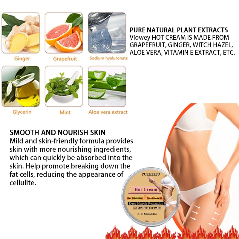 YURHERSU Hot Cream Anti-Cellulite Slimming Gel for Body Toning and Fat Reduction 2 hot cream slimming gel spu723195889603 desc 2