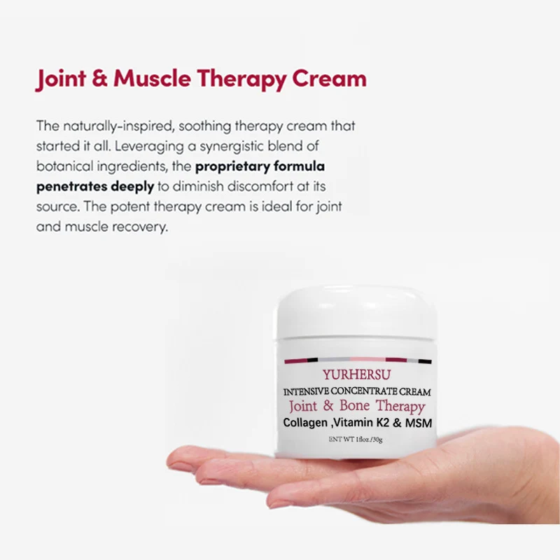 YURHERSU Joint & Bone Intensive Concentrate Cream with Collagen, Vitamin K2 & MSM 1 joint bone therapy cream spu724200587172 desc 1