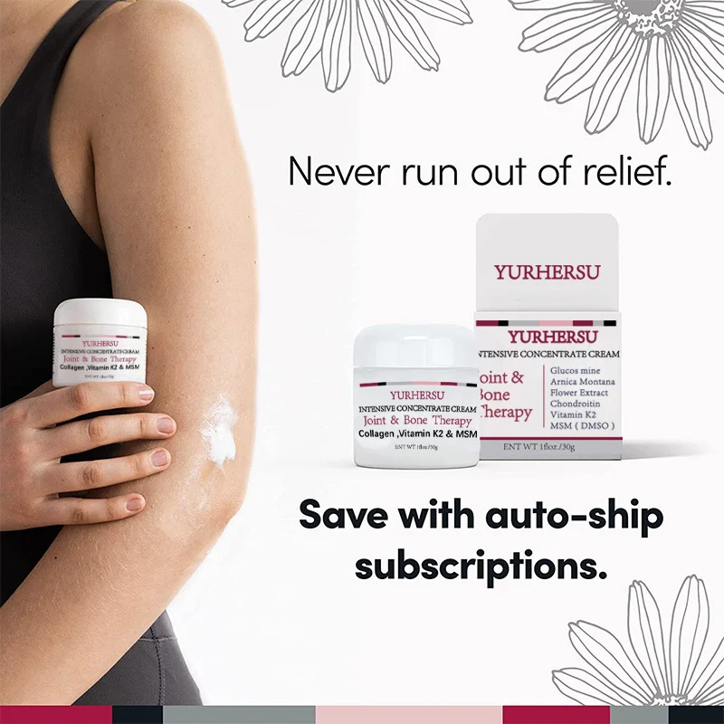 YURHERSU Joint & Bone Intensive Concentrate Cream with Collagen, Vitamin K2 & MSM 7 joint bone therapy cream spu724200587172 desc 7