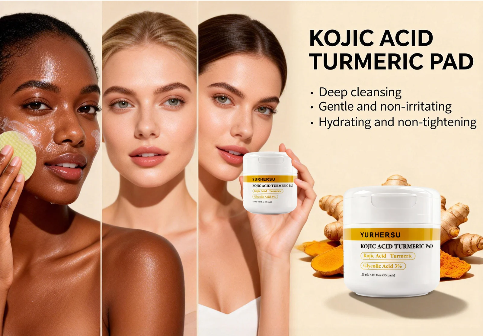 kojic acid turmeric face pads spu1003354702642 desc 2