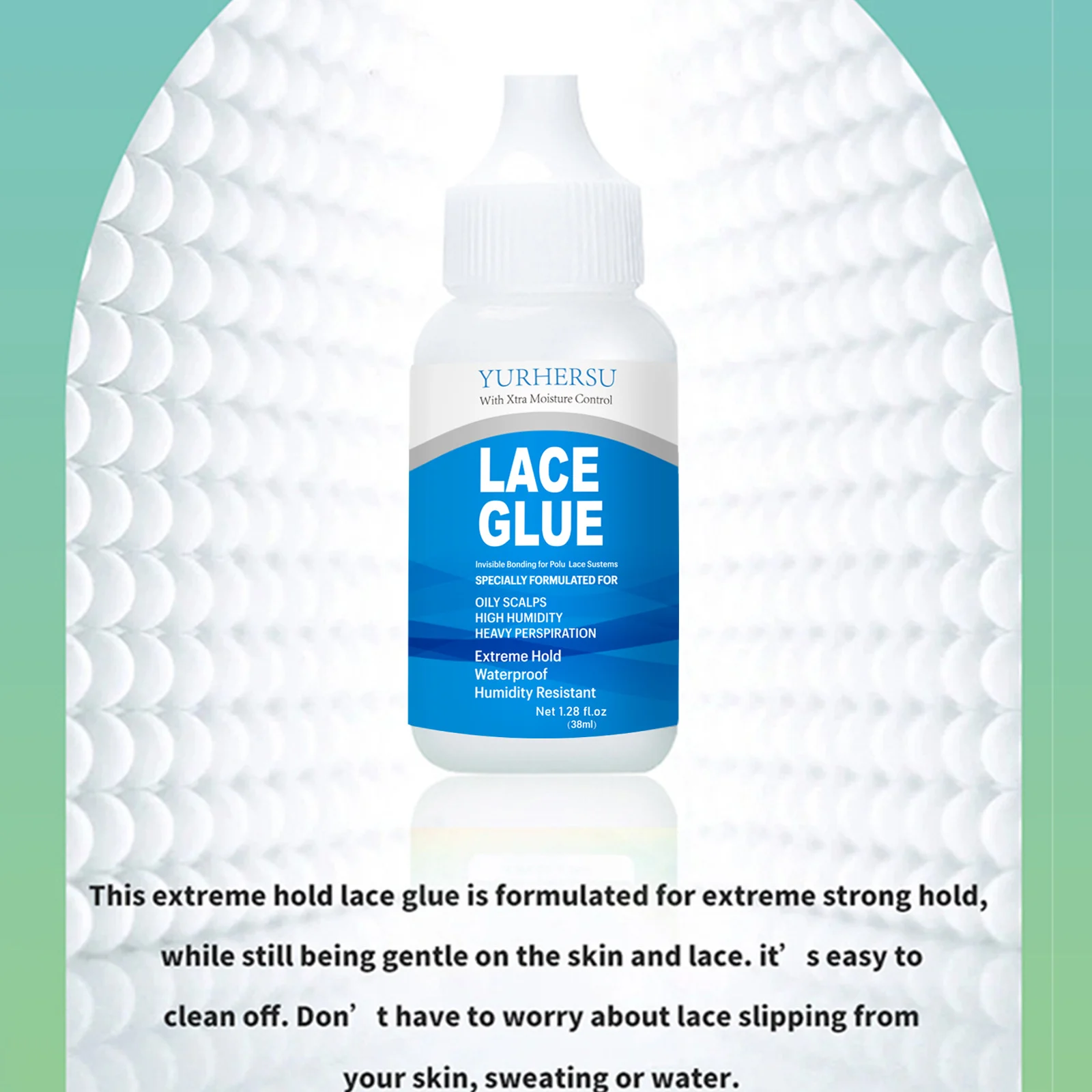 YURHERSU Extreme Hold Invisible Lace Wig Glue, Waterproof & Sweatproof 4 lace wig glue adhesive spu725622449601 desc 4