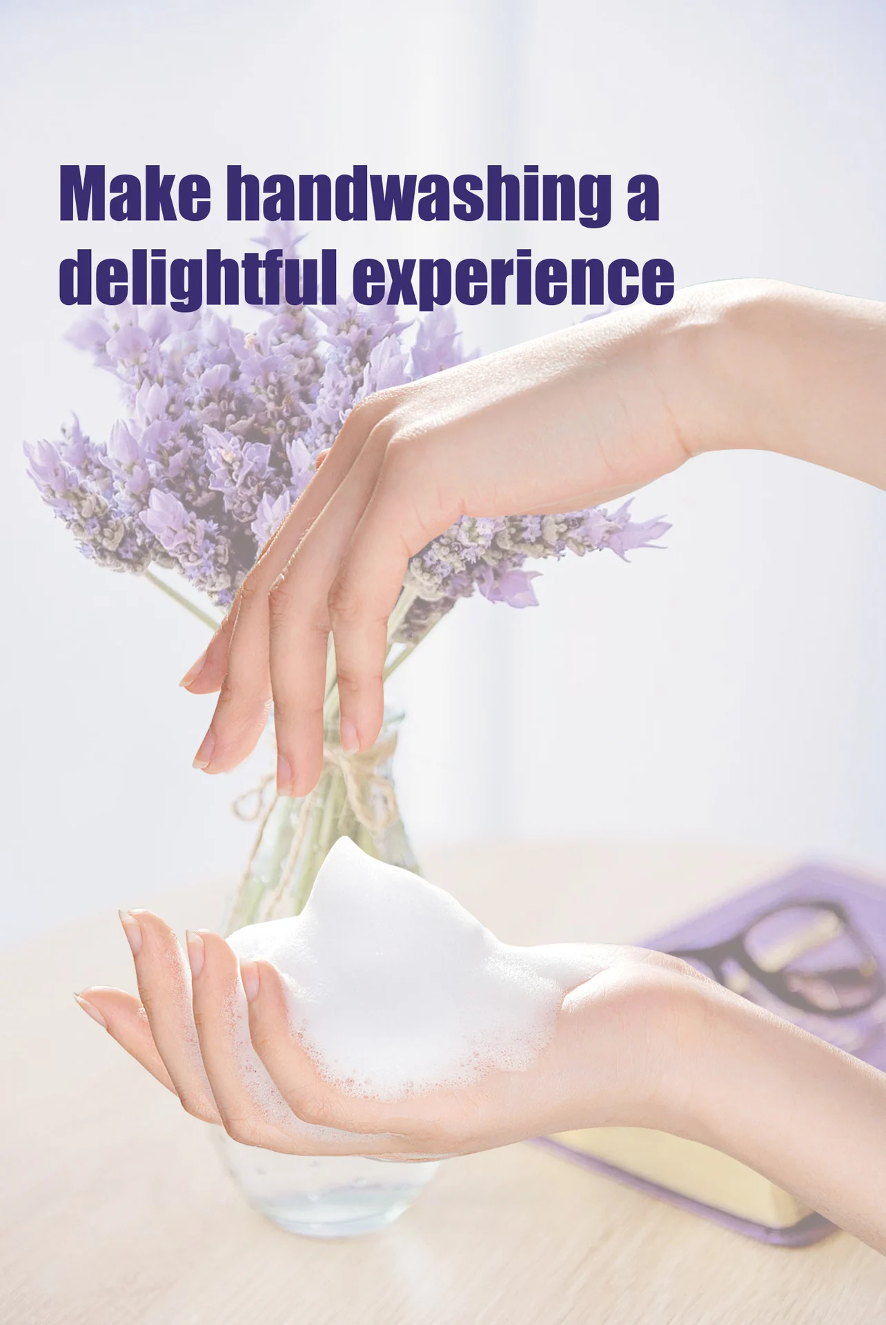 YURHERSU Alcohol-Free Lavender Foaming Hand Wash Mousse, Moisturizing & Refreshing 300ml 2 lavender foaming hand wash spu811989591535 desc 2