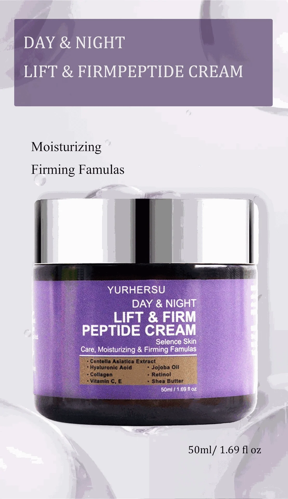 YURHERSU Day & Night Lift & Firm Peptide Cream for Moisturizing and Firming Skin 2 lift firm peptide cream spu1001795845873 desc 2