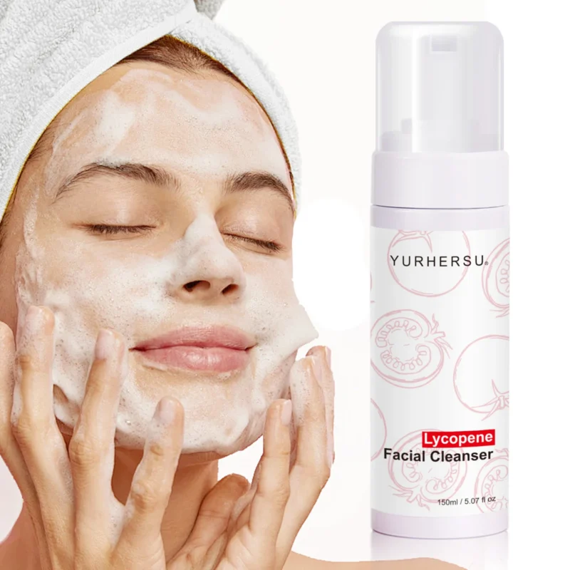 lycopene-facial-cleanser-foam-spu941097973966-1 YURHERSU Lycopene Facial Cleanser Foam - Gentle Deep Cleansing, Brightening & Hydrating