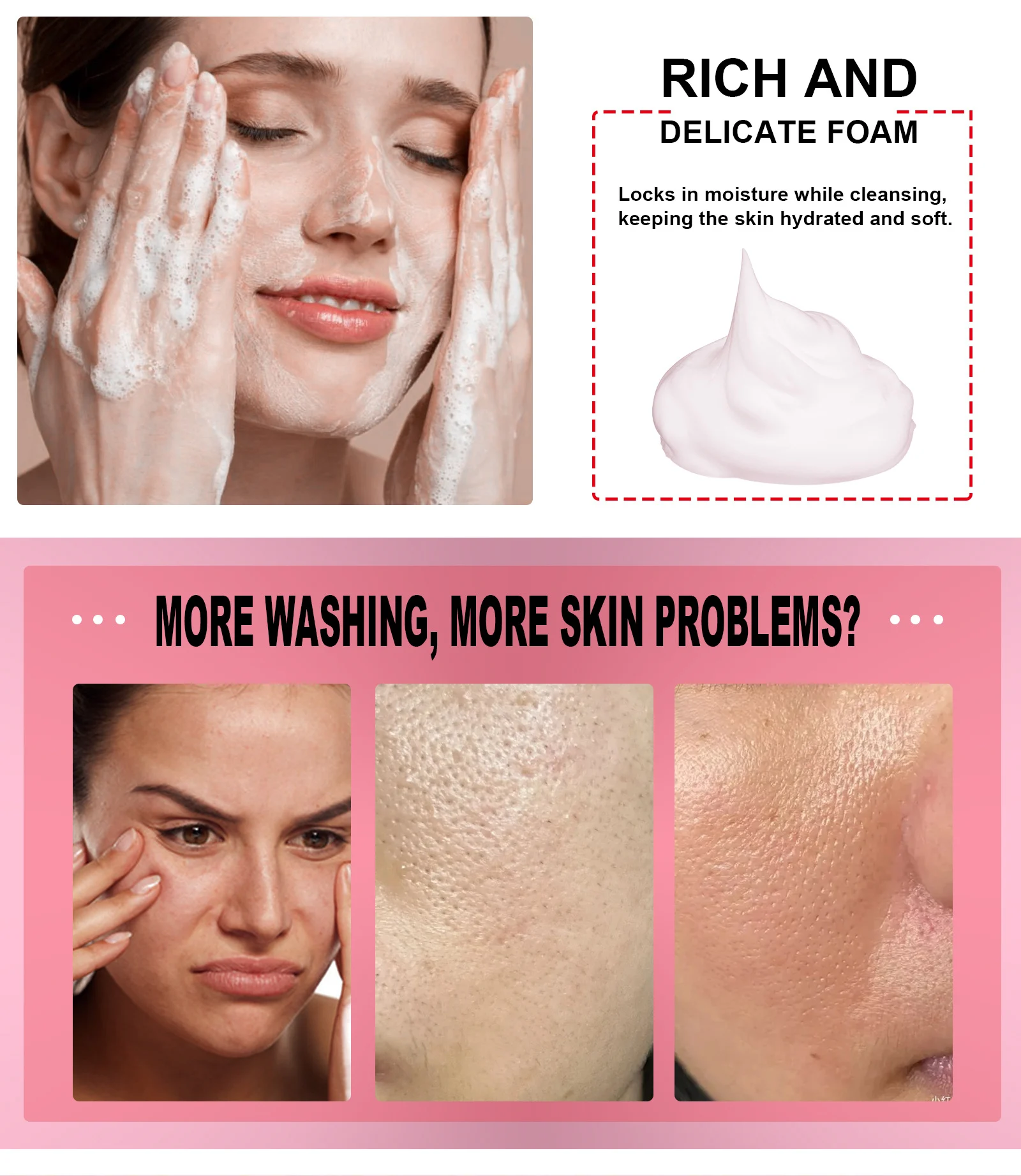 YURHERSU Lycopene Facial Cleanser Foam - Gentle Deep Cleansing, Brightening & Hydrating 2 lycopene facial cleanser foam spu941097973966 desc 2