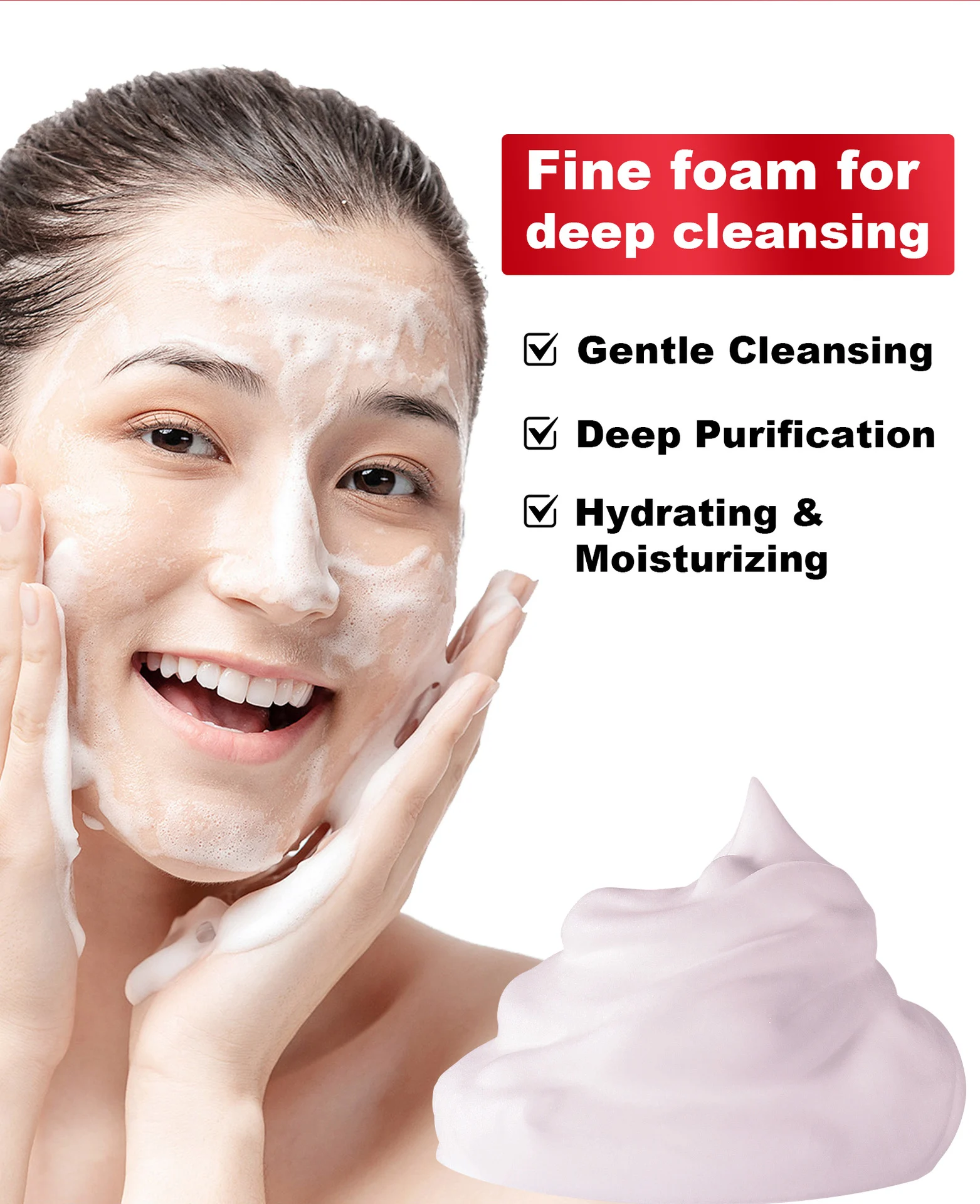 YURHERSU Lycopene Facial Cleanser Foam - Gentle Deep Cleansing, Brightening & Hydrating 7 lycopene facial cleanser foam spu941097973966 desc 7