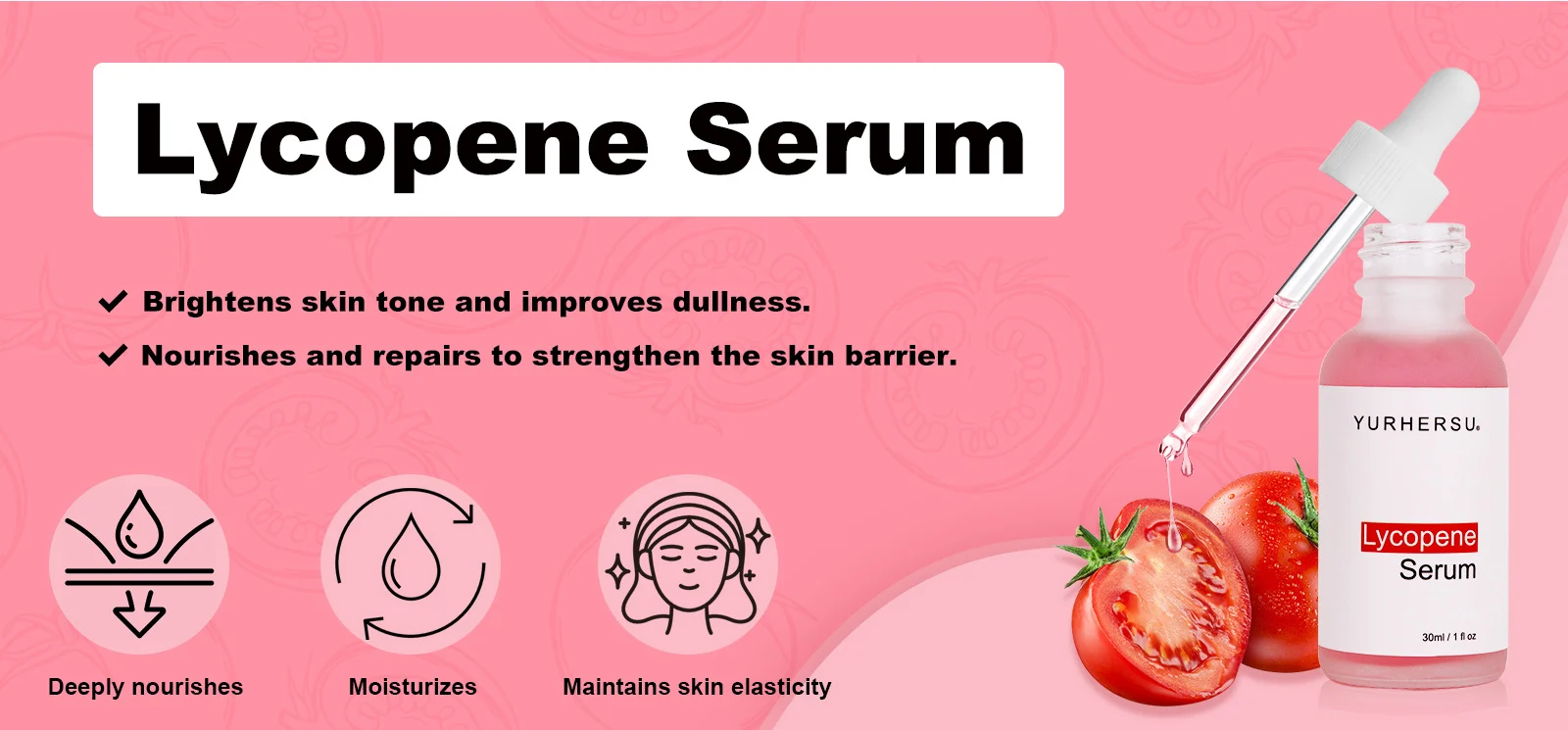 YURHERSU Lycopene Serum for Brightening, Hydration & Skin Repair - 30ml 1 lycopene serum spu941106537379 desc 1