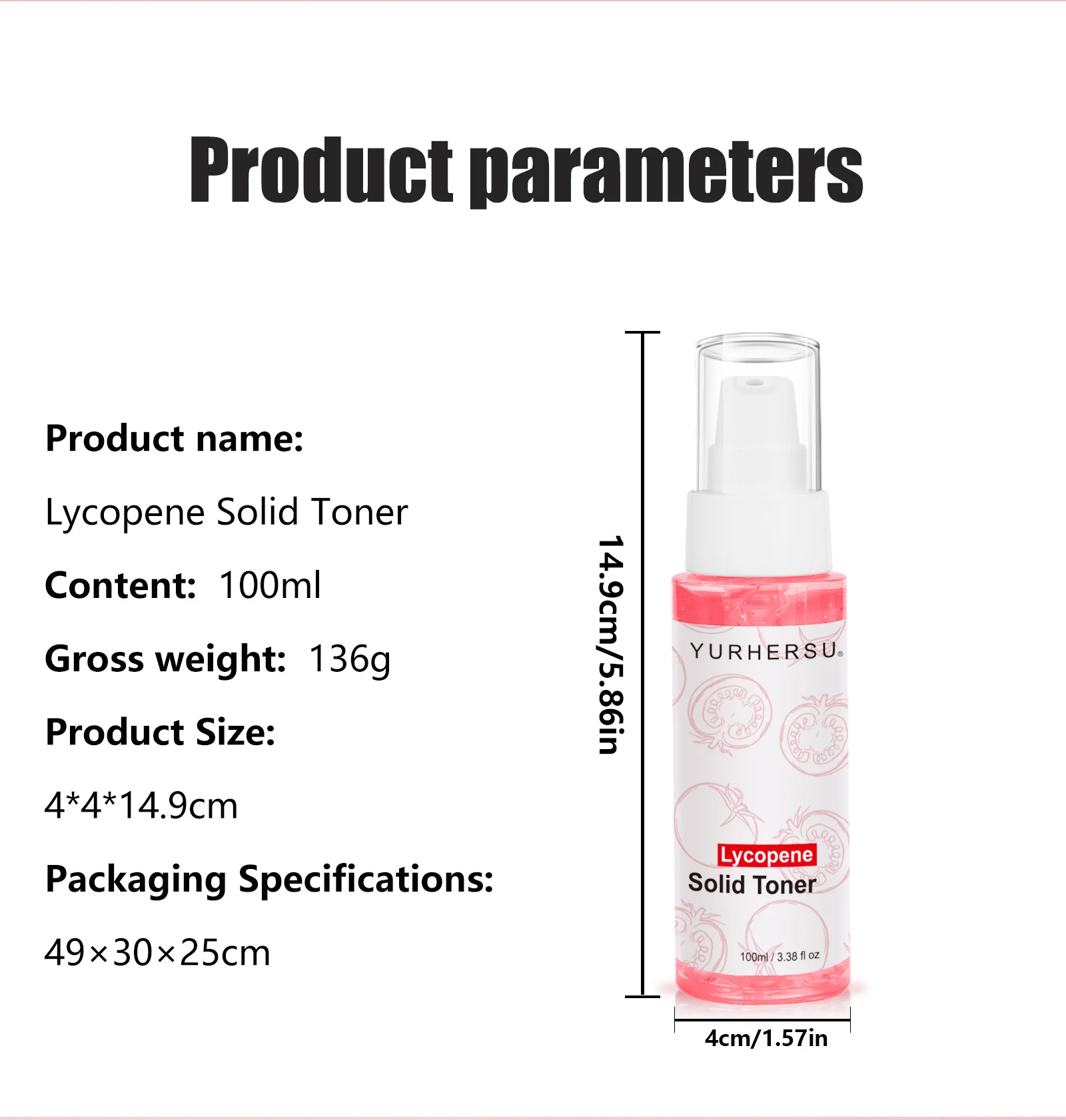 YURHERSU Lycopene Solid Toner for Deep Hydration and Brightening 100ml 1 lycopene solid toner spu973219276467 desc 1