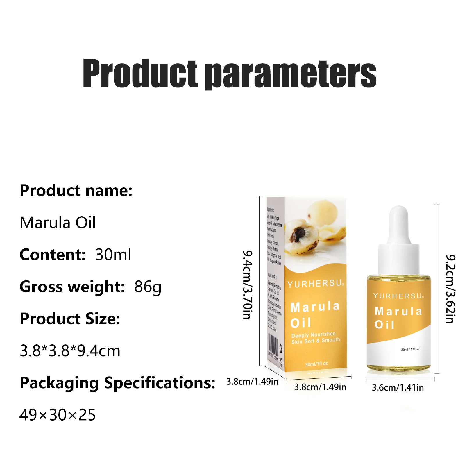 YURHERSU Marula Oil for Face & Body, Deeply Nourishes, Intensely Hydrates Skin 2 marula oil skincare spu863513436682 desc 2