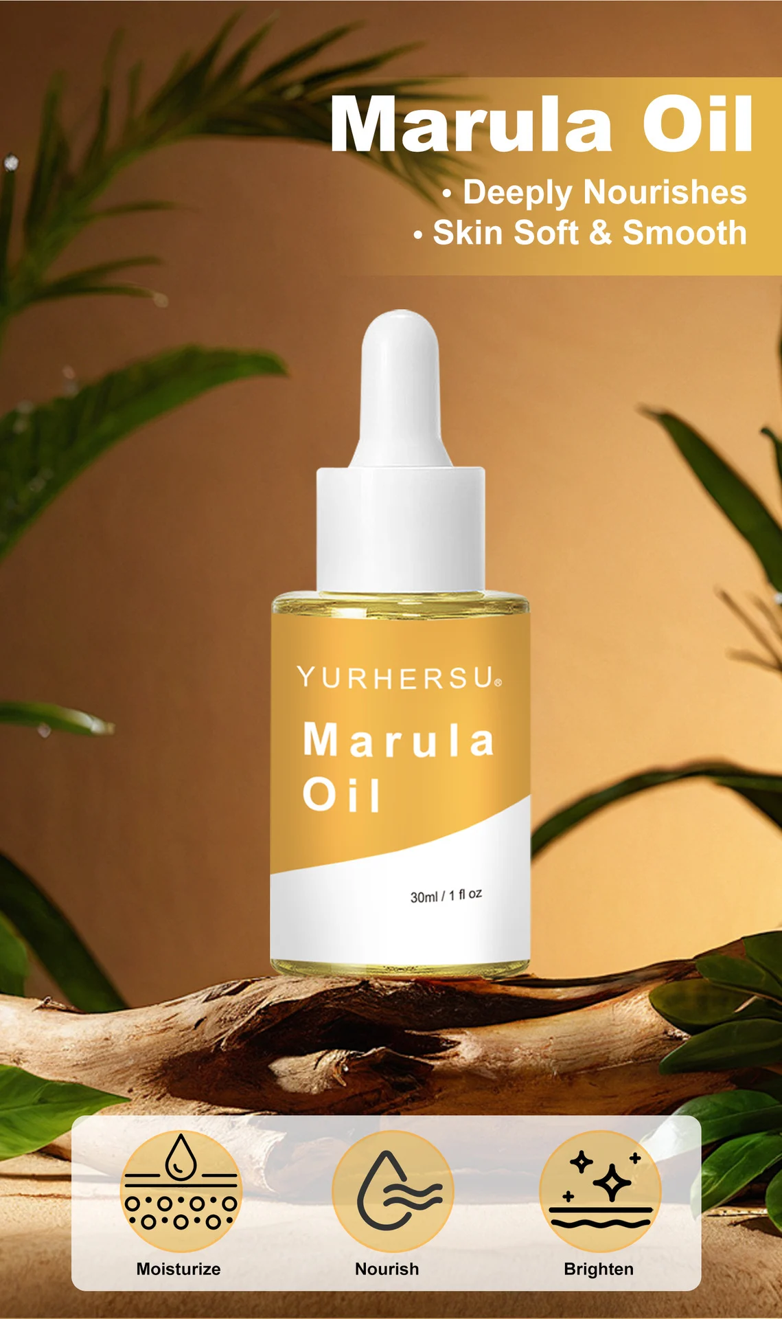 YURHERSU Marula Oil for Face & Body, Deeply Nourishes, Intensely Hydrates Skin 3 marula oil skincare spu863513436682 desc 3