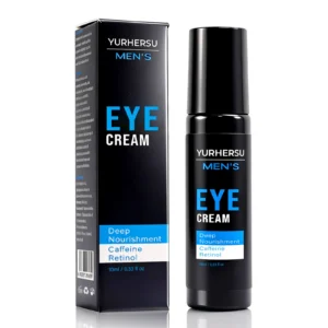 YURHERSU Men's Roll-On Eye Cream Stick with Cooling Steel Ball Massage