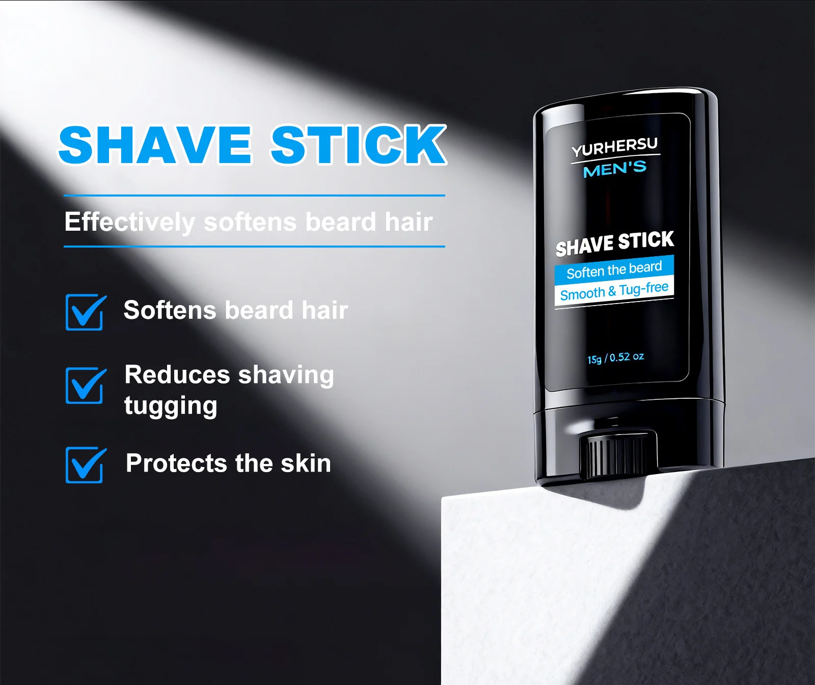 YURHERSU Men's Shave Stick Softens Beard, Smooth Tug-Free Shaving Cream Solid Stick 3 mens shave stick cream spu1015836956280 desc 3