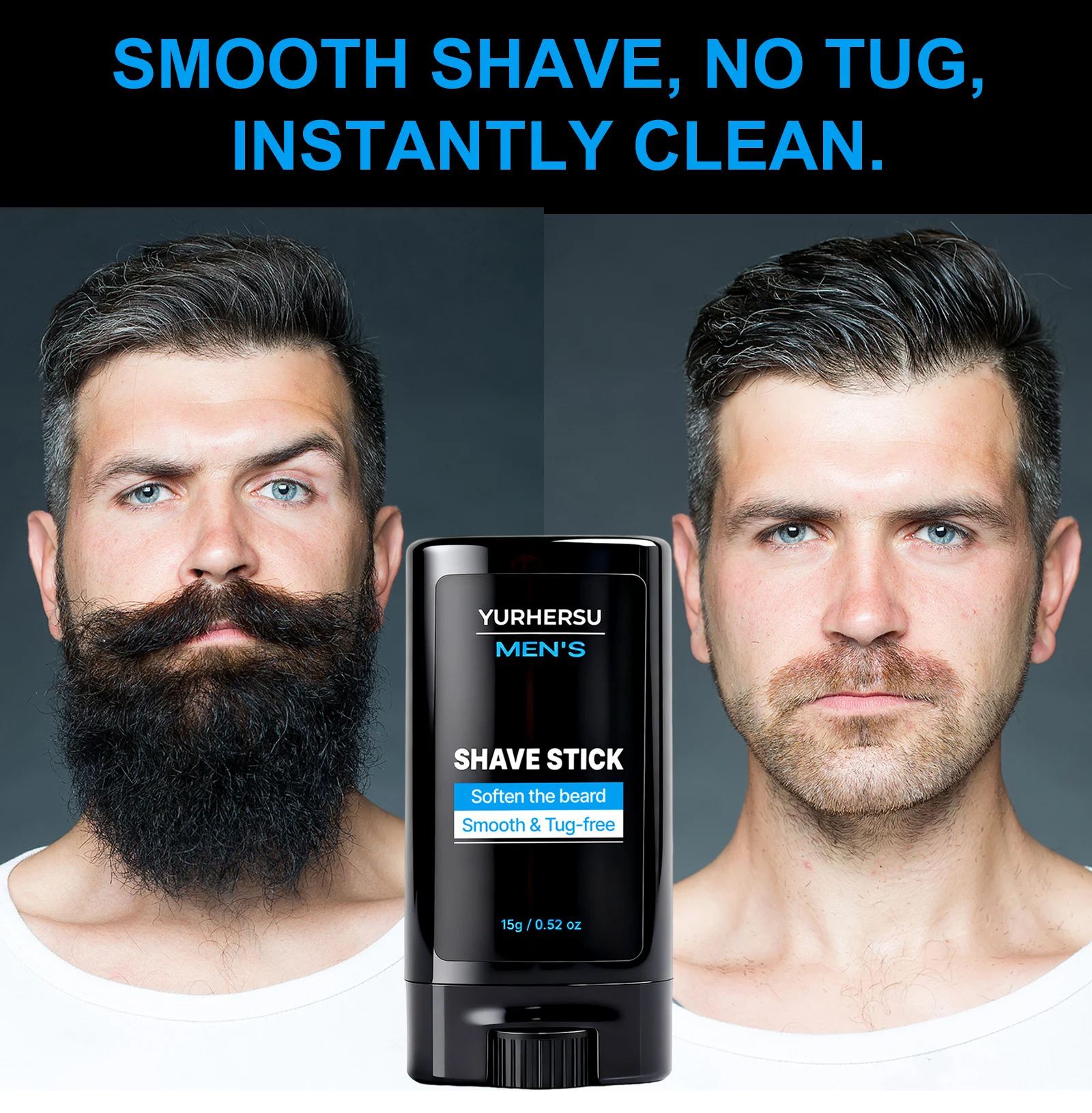 YURHERSU Men's Shave Stick Softens Beard, Smooth Tug-Free Shaving Cream Solid Stick 6 mens shave stick cream spu1015836956280 desc 6