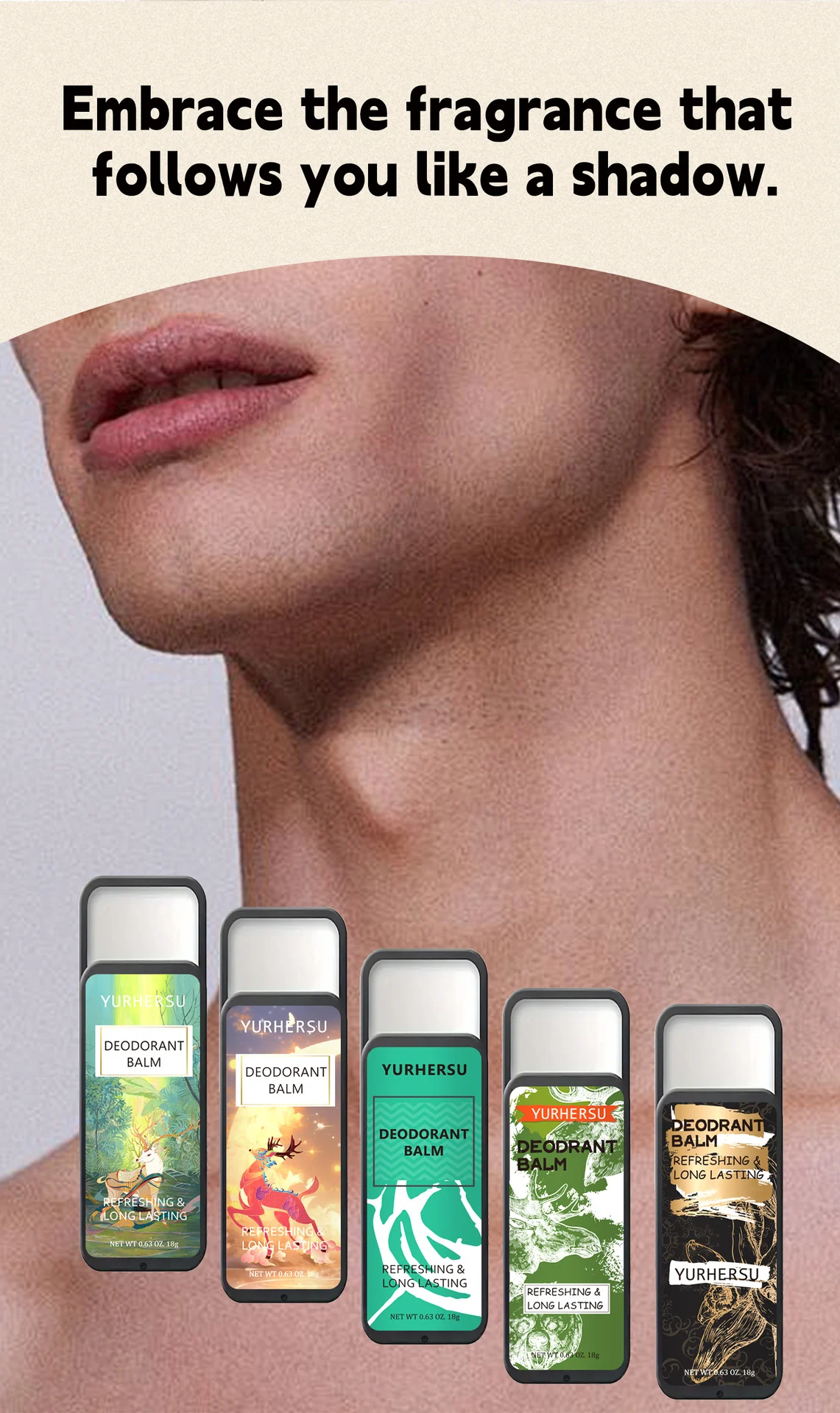 YURHERSU Men's Solid Deodorant Balm, Long Lasting Fragrance, Portable 5 mens solid deodorant balm spu837195347809 desc 5