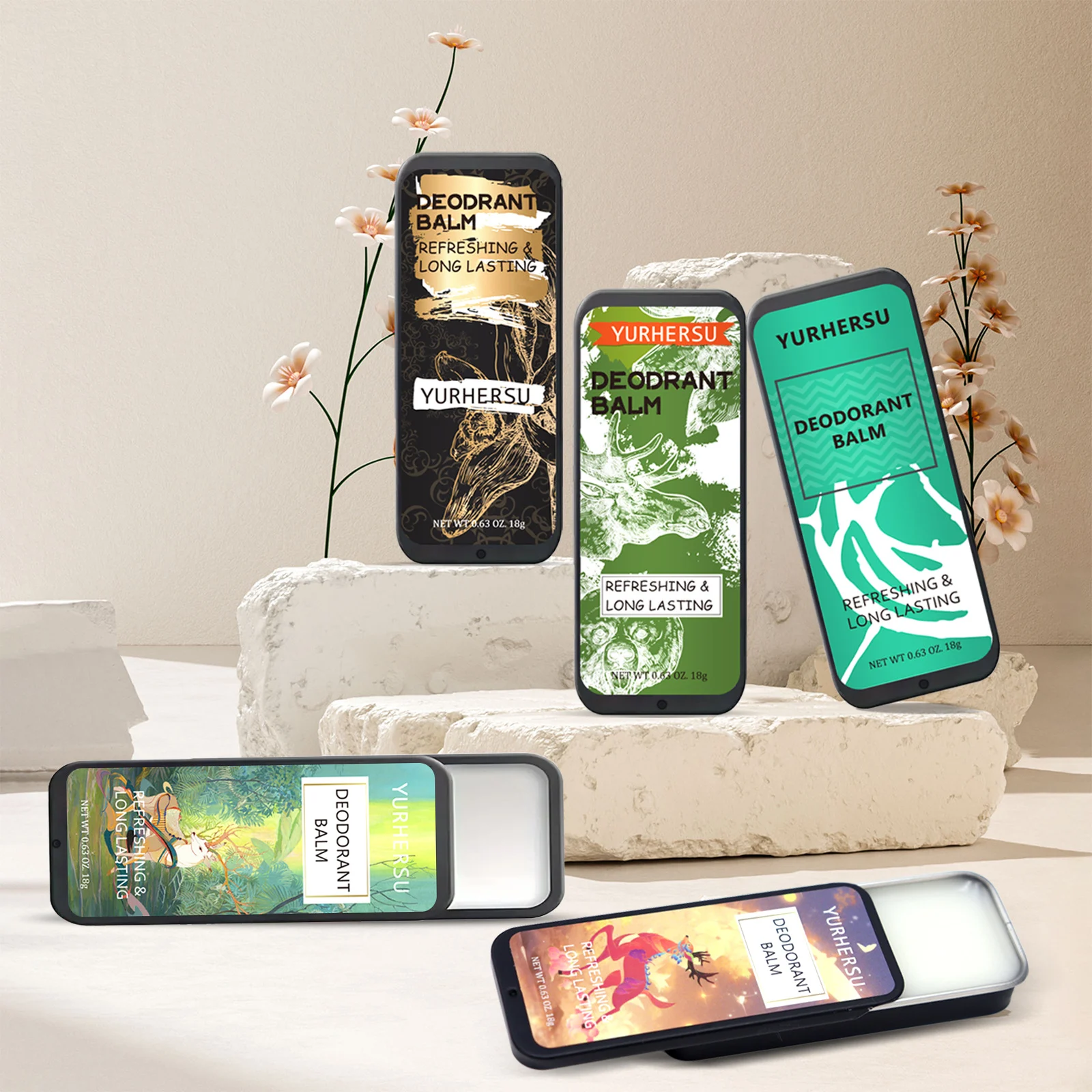 YURHERSU Men's Solid Deodorant Balm, Long Lasting Fragrance, Portable 9 mens solid deodorant balm spu837195347809 desc 9