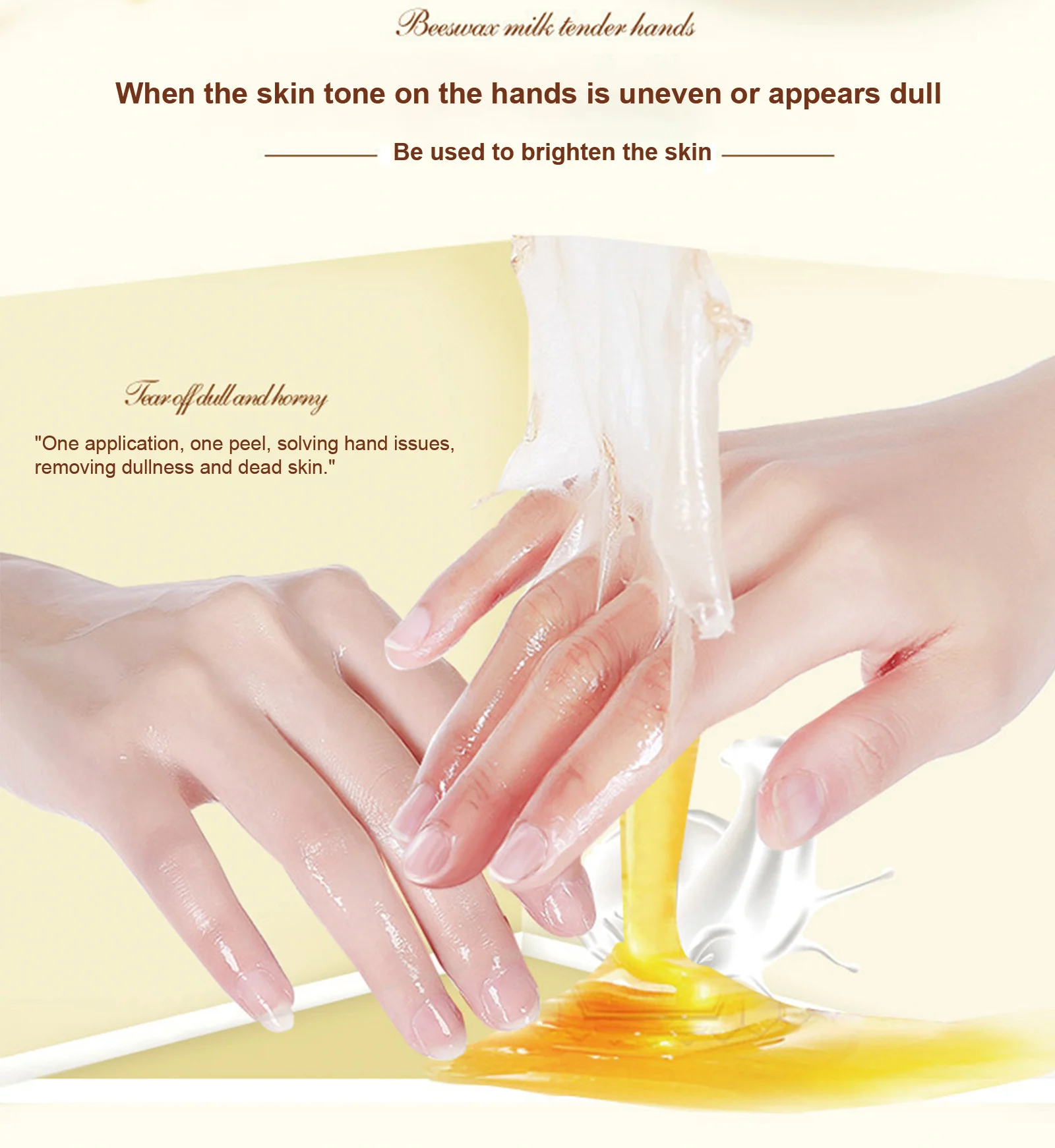 YURHERSU Milk & Honey Hand Wax - Moisturizing Exfoliating Hand Mask for Smooth Skin 4 milk honey hand wax spu800819833911 desc 4