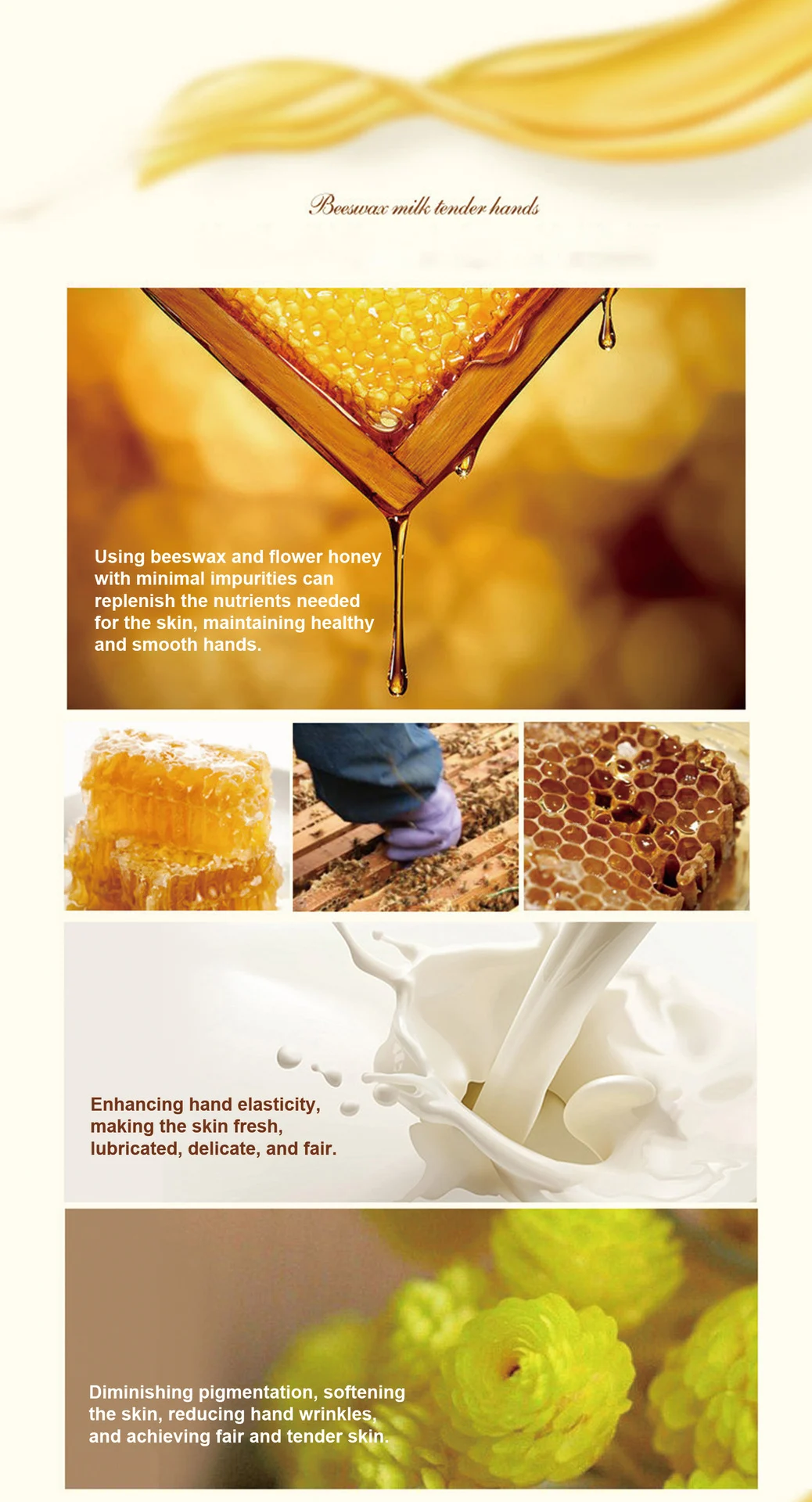 YURHERSU Milk & Honey Hand Wax - Moisturizing Exfoliating Hand Mask for Smooth Skin 8 milk honey hand wax spu800819833911 desc 8